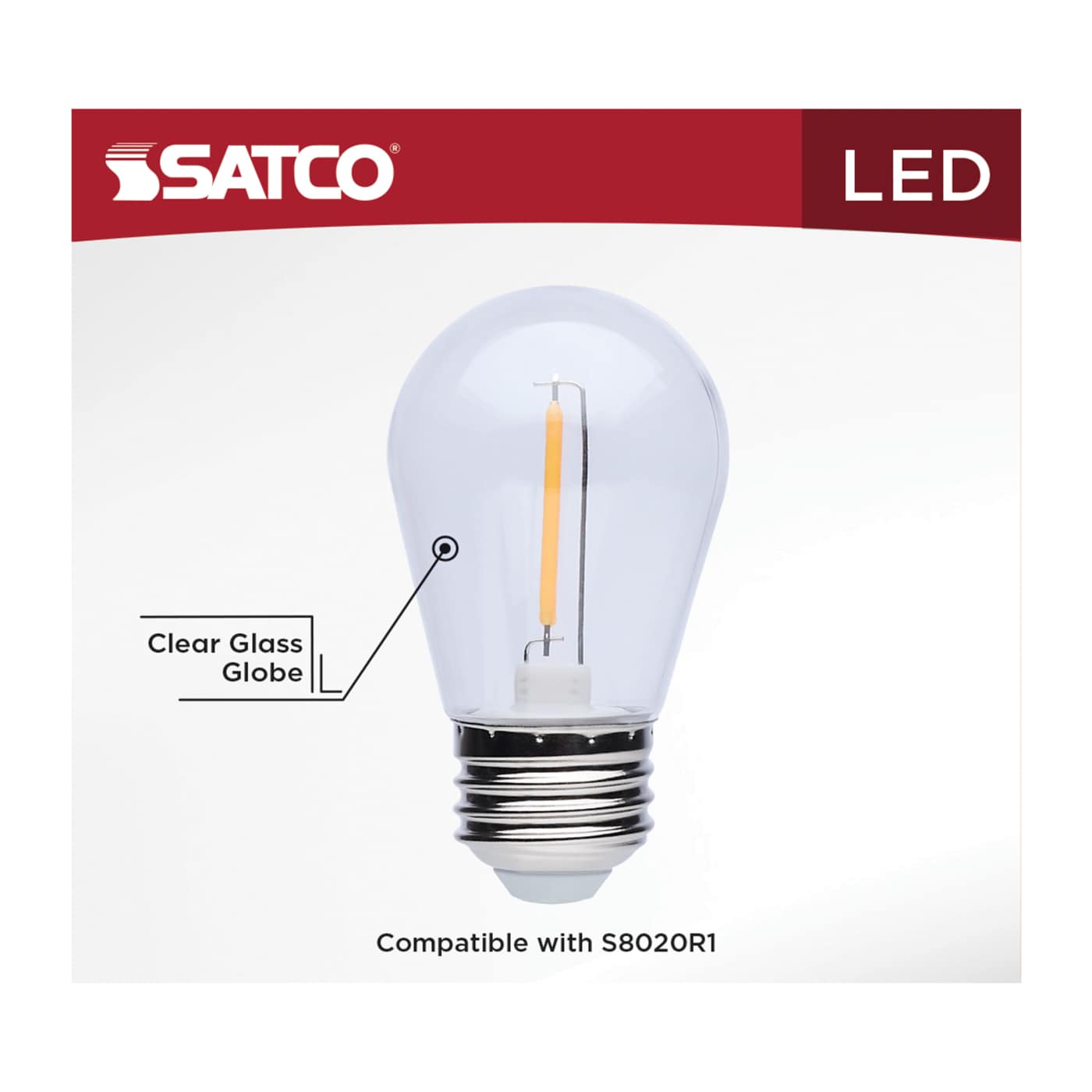 1W/LED/S14/CL/27K/120V/ND/4PK - S8021R1