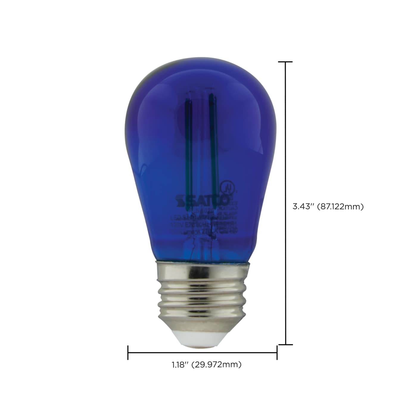 1W/LED/S14/BLUE/120V/ND/4PK - S8023