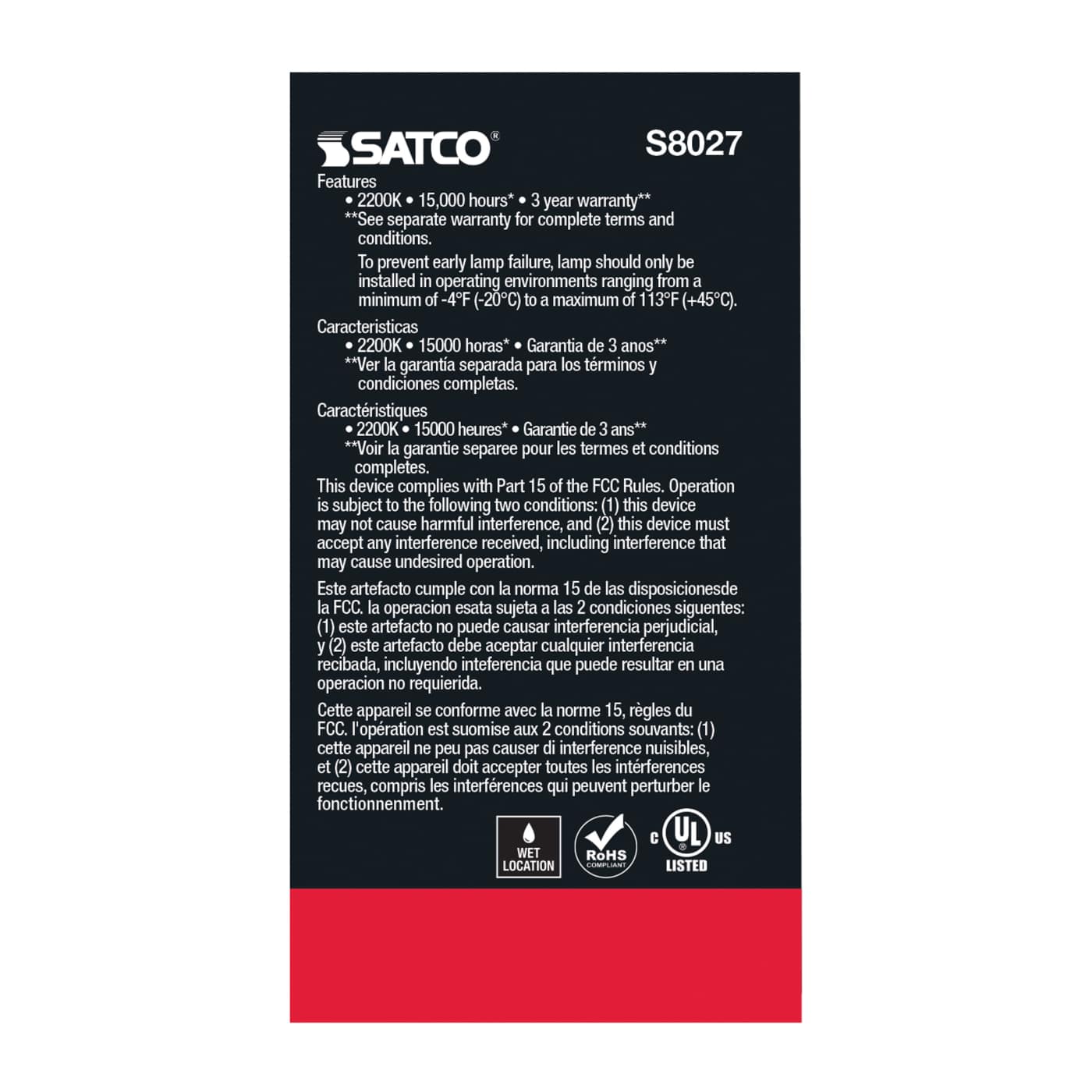 1W/LED/S14/CL/822/120V/ND/4PK - S8027