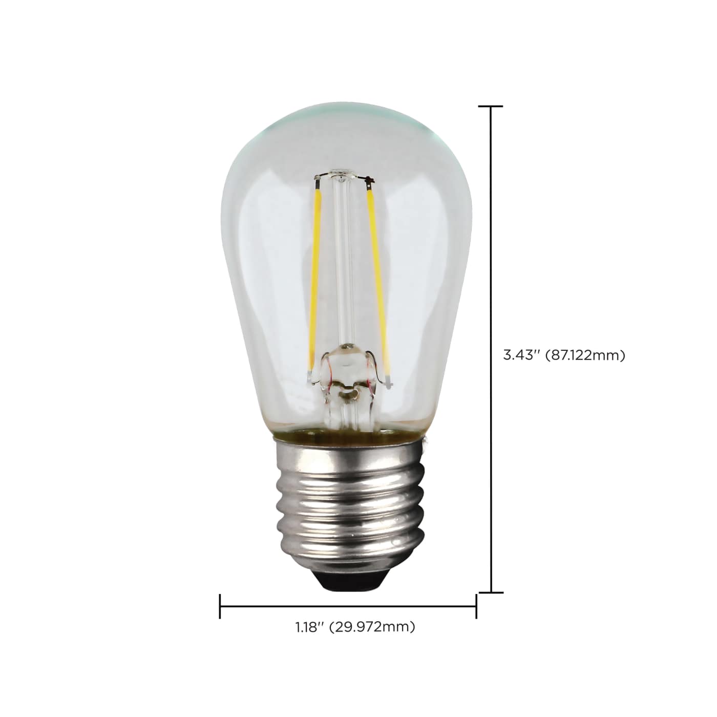 S8027 1W/LED/S14/CL/822/120V/ND/4PK