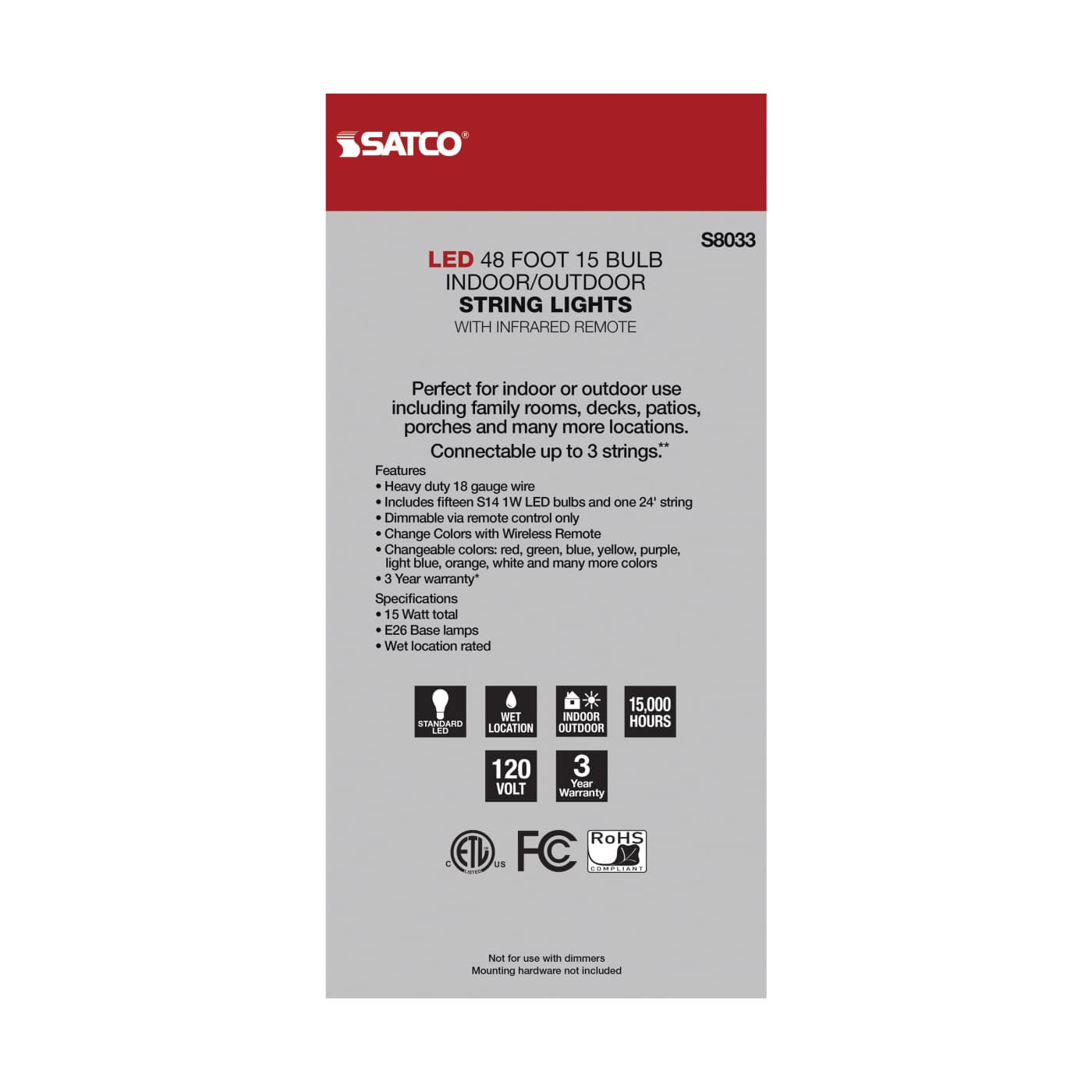 48FT/LED/SL/S14/IRR/RGBW/12 - S8033