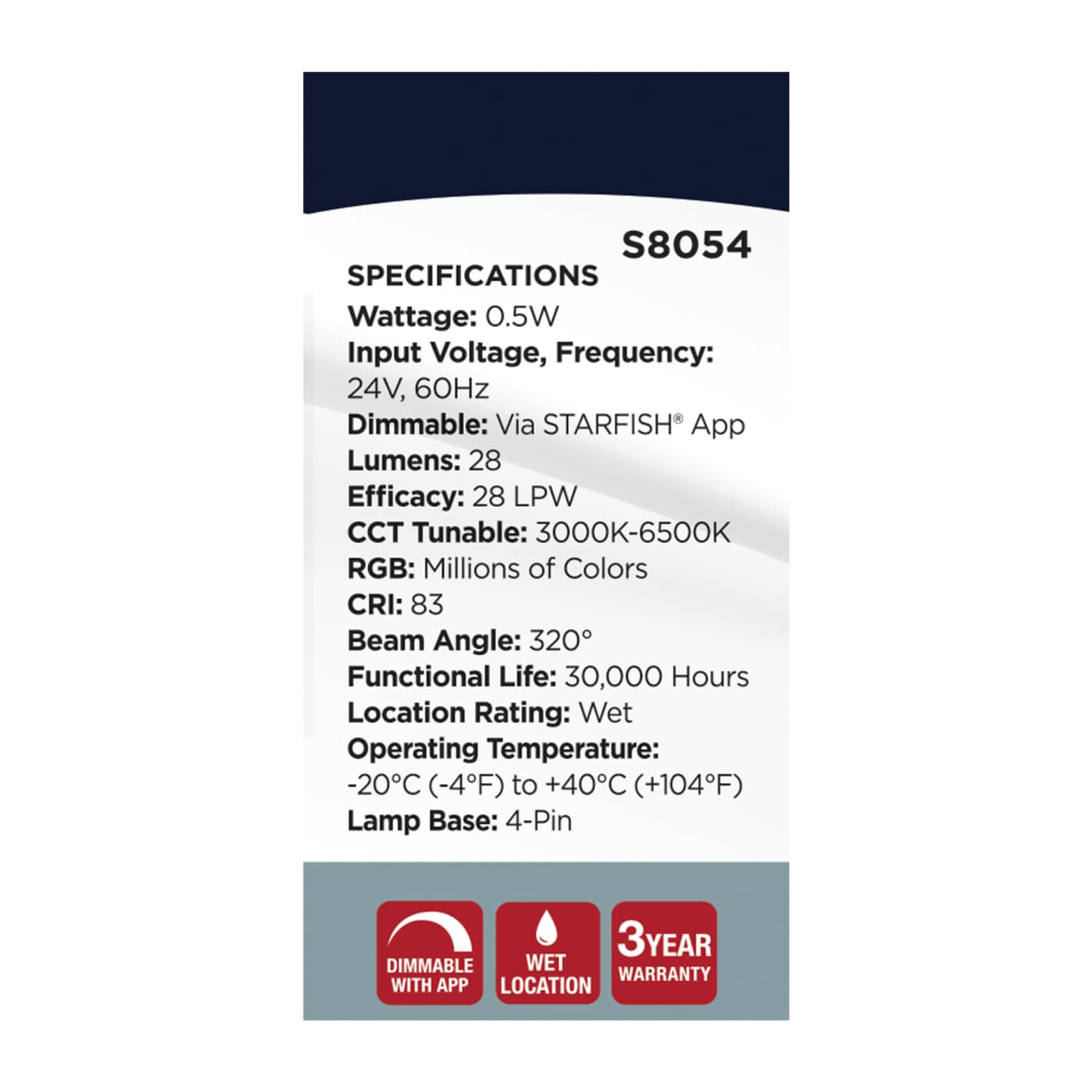 0.5W/LED/S14/RGBTW/CL/SF/24V - S8054