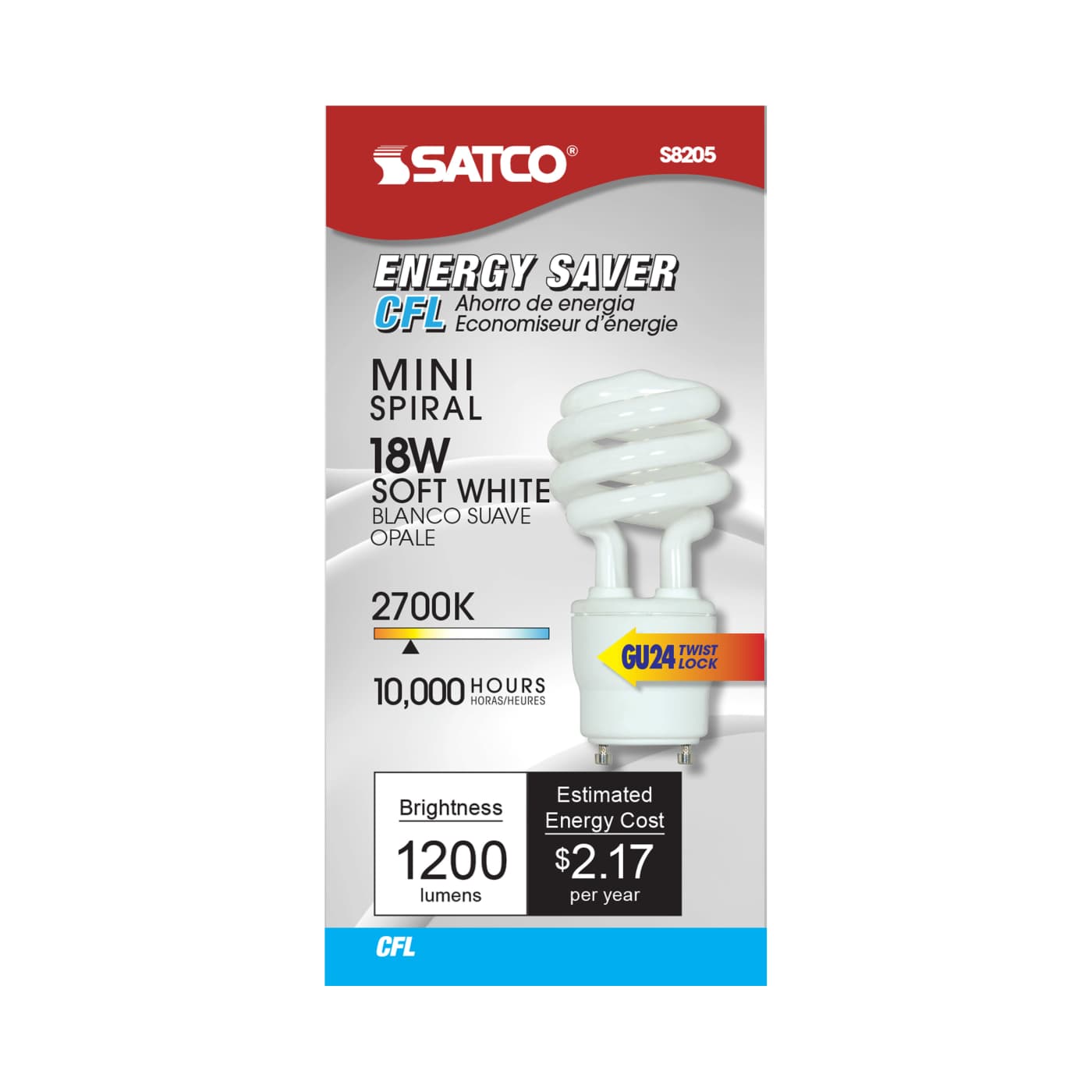 18T2/GU24/2700K/120V/1PK - S8205