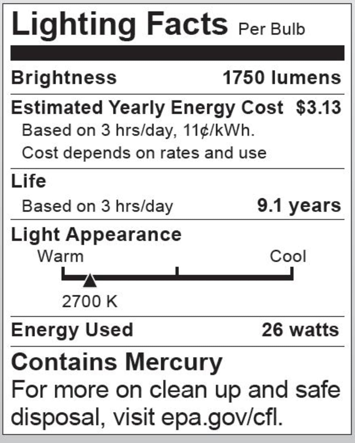 26T3/GU24/2700K/120V/1PK - S8207