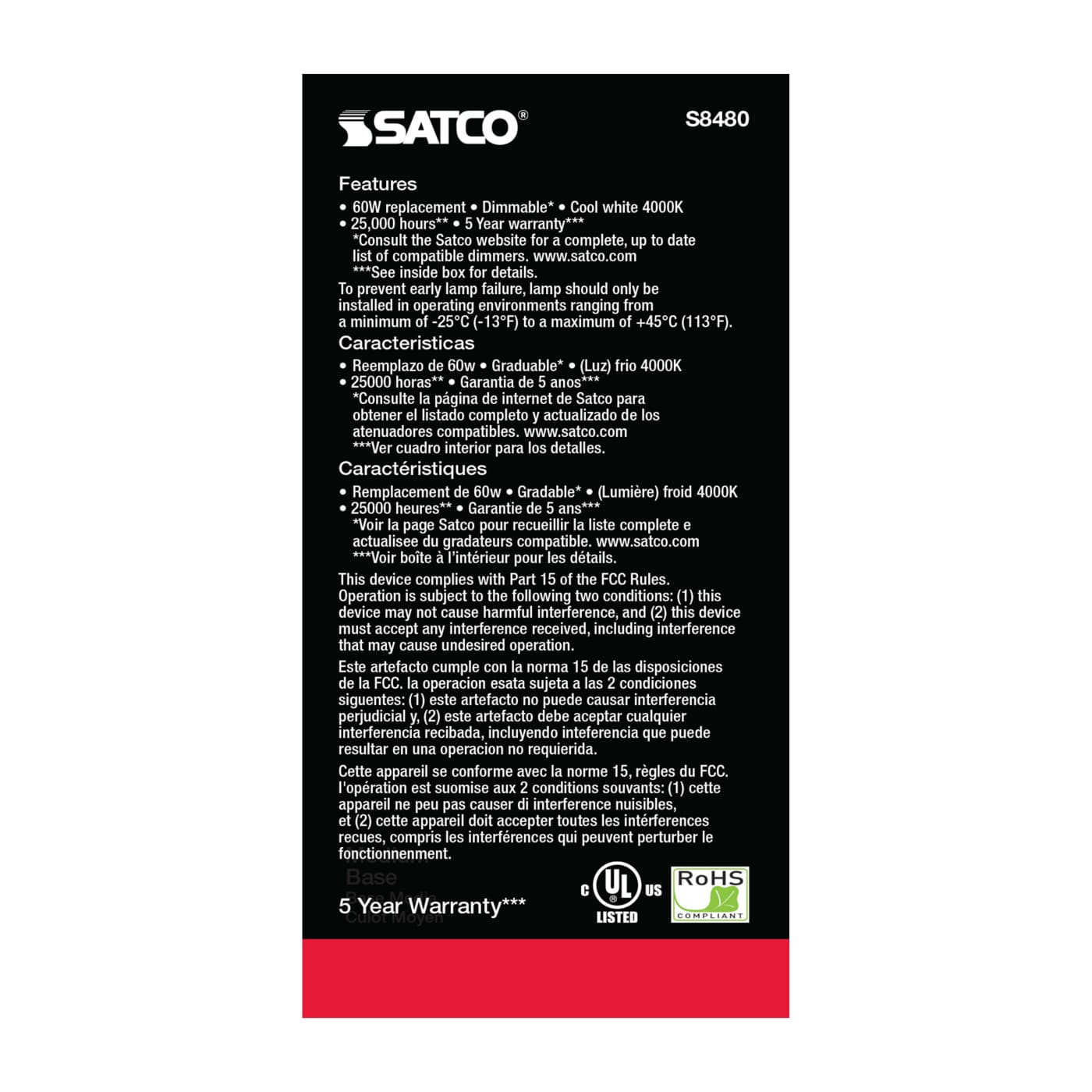 10A19/LED/4K/90CRI - S8480