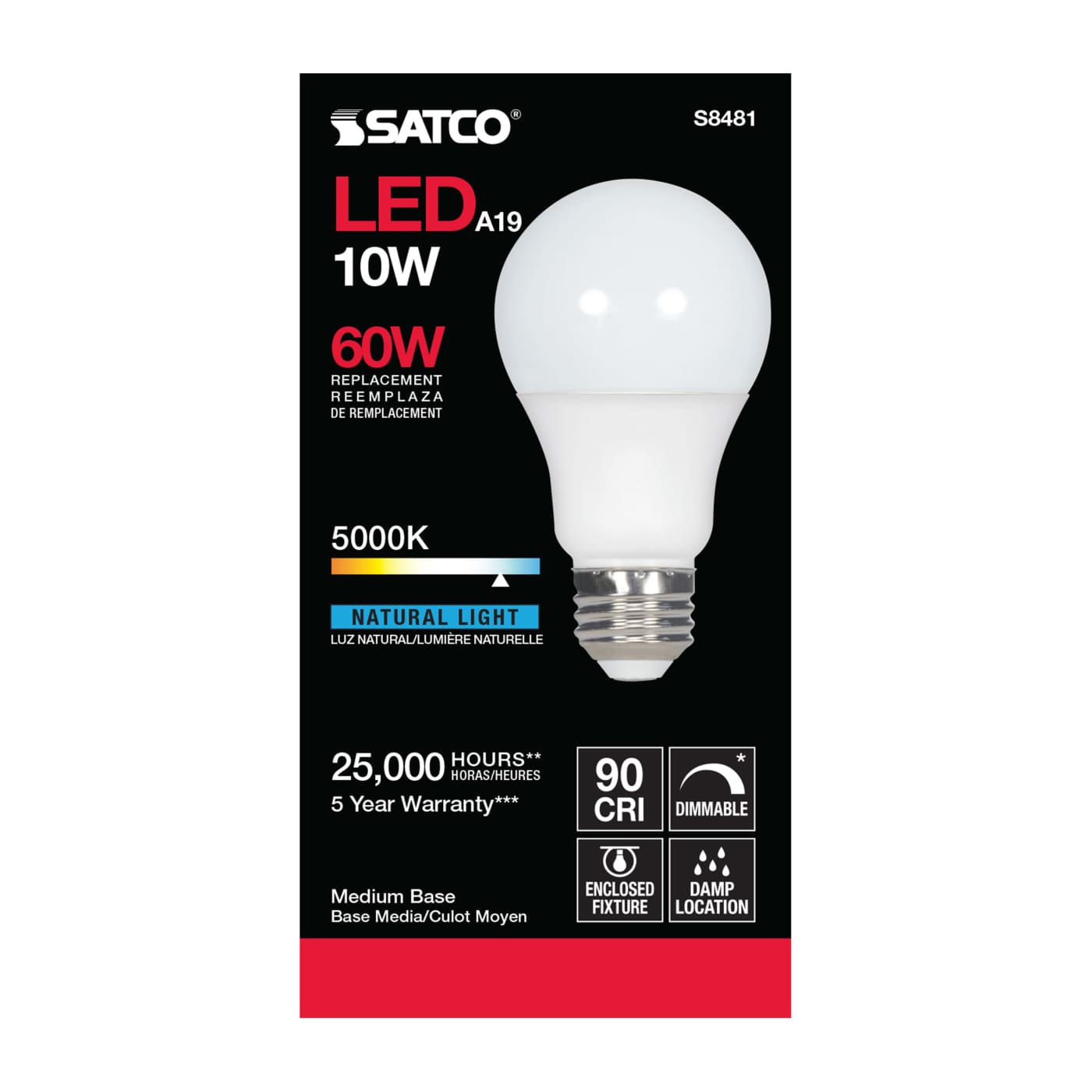 10A19/LED/5K/90CRI - S8481