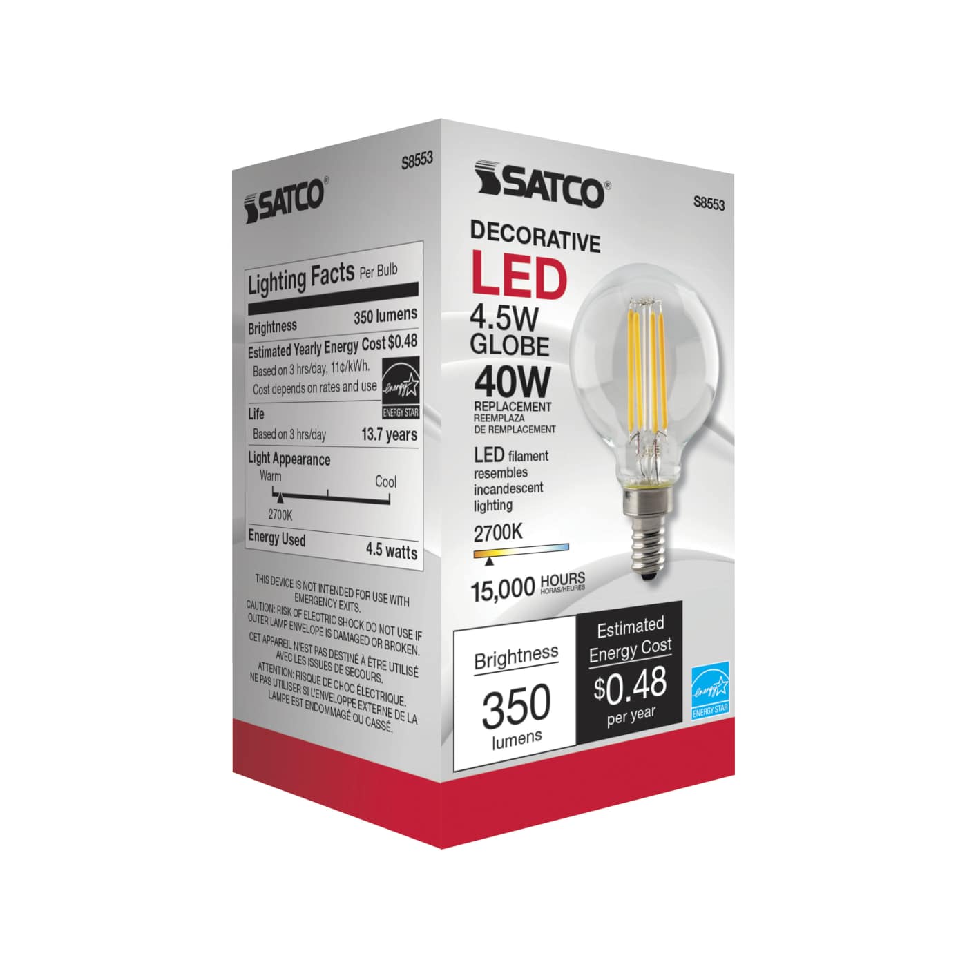 4G16.5/LED/CL/27K/120V/E12 - S8553