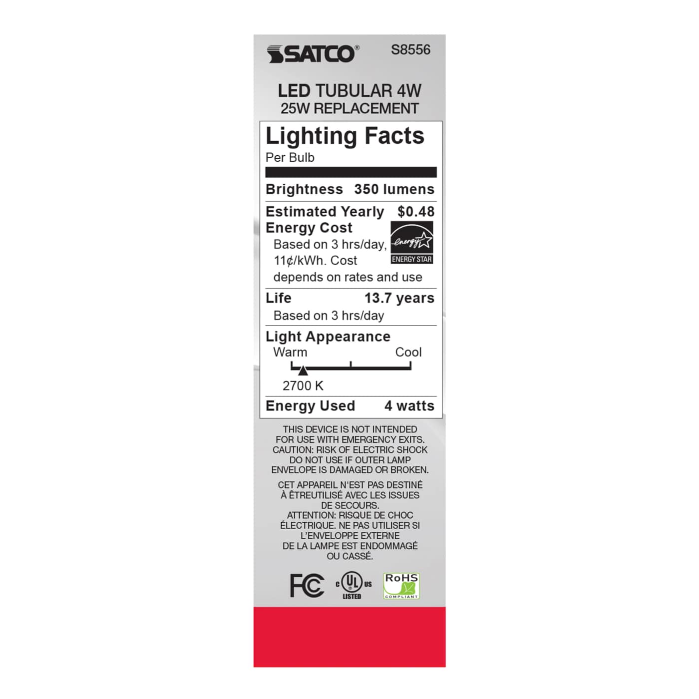 4T10/LED/E26/27K/120V - S8556