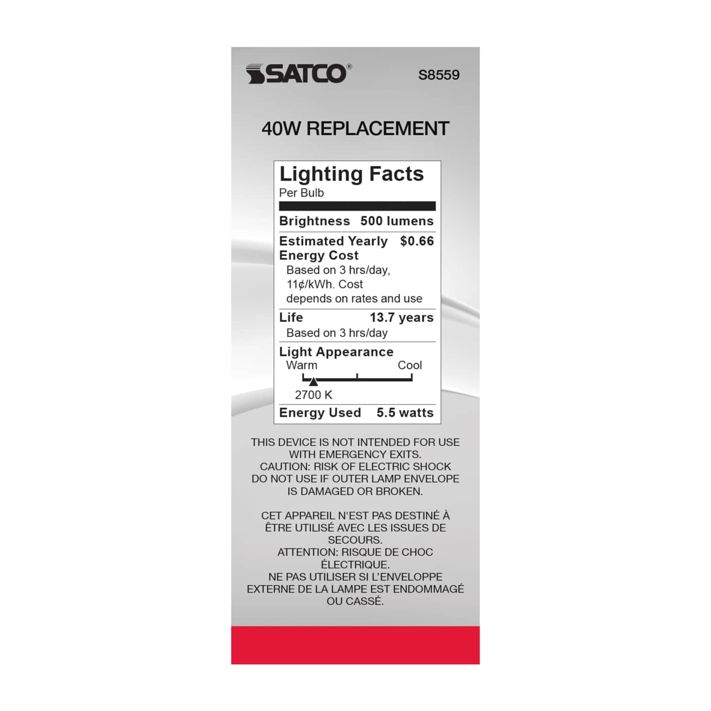 5.5BT15/LED/E26/27K/120V - S8559