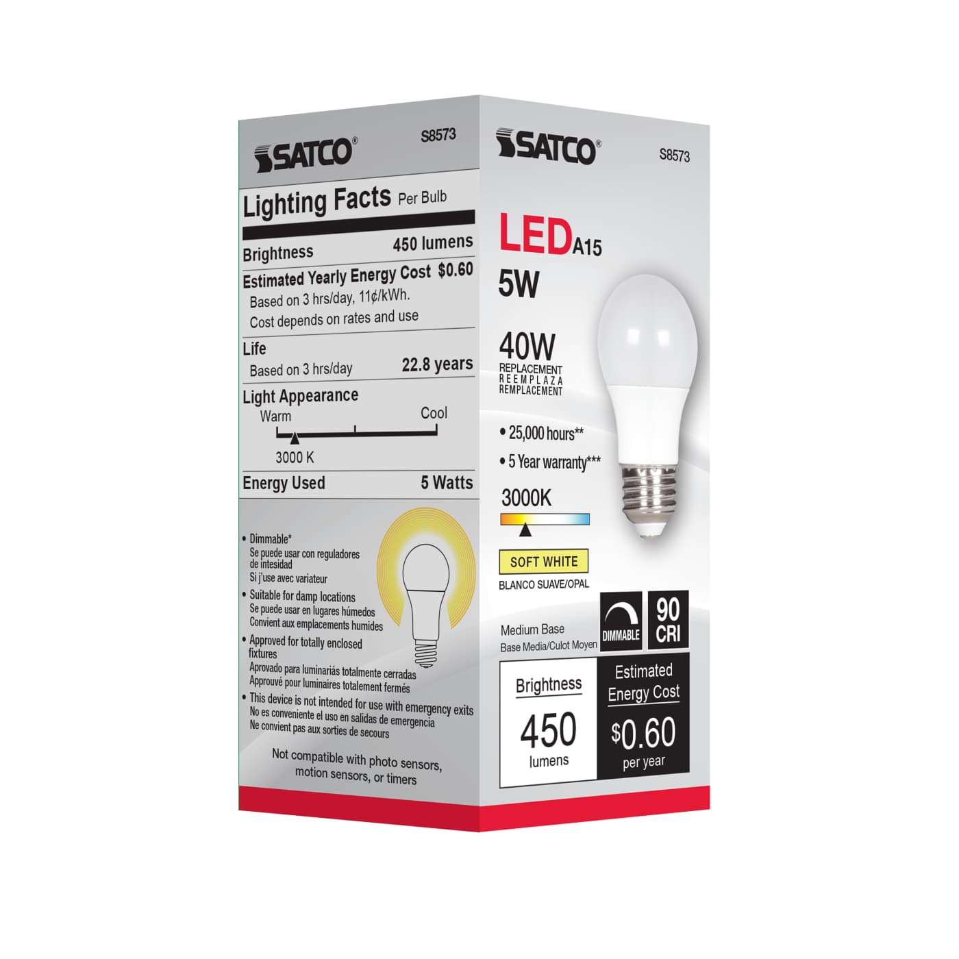 5A15/LED/3000K/120V - S8573