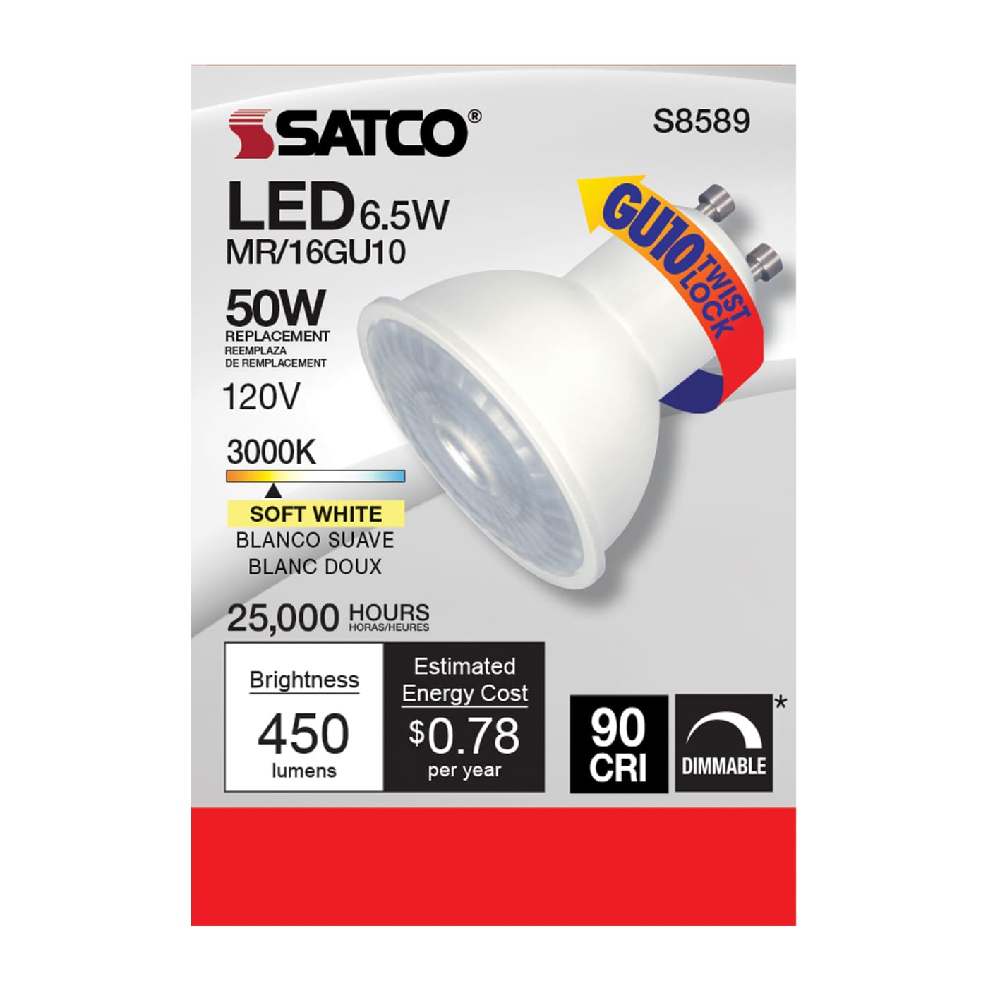 6.5MR16/LED/40'/930/GU10 - S8589