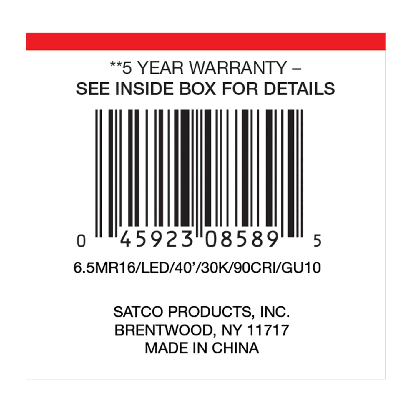 6.5MR16/LED/40'/930/GU10 - S8589
