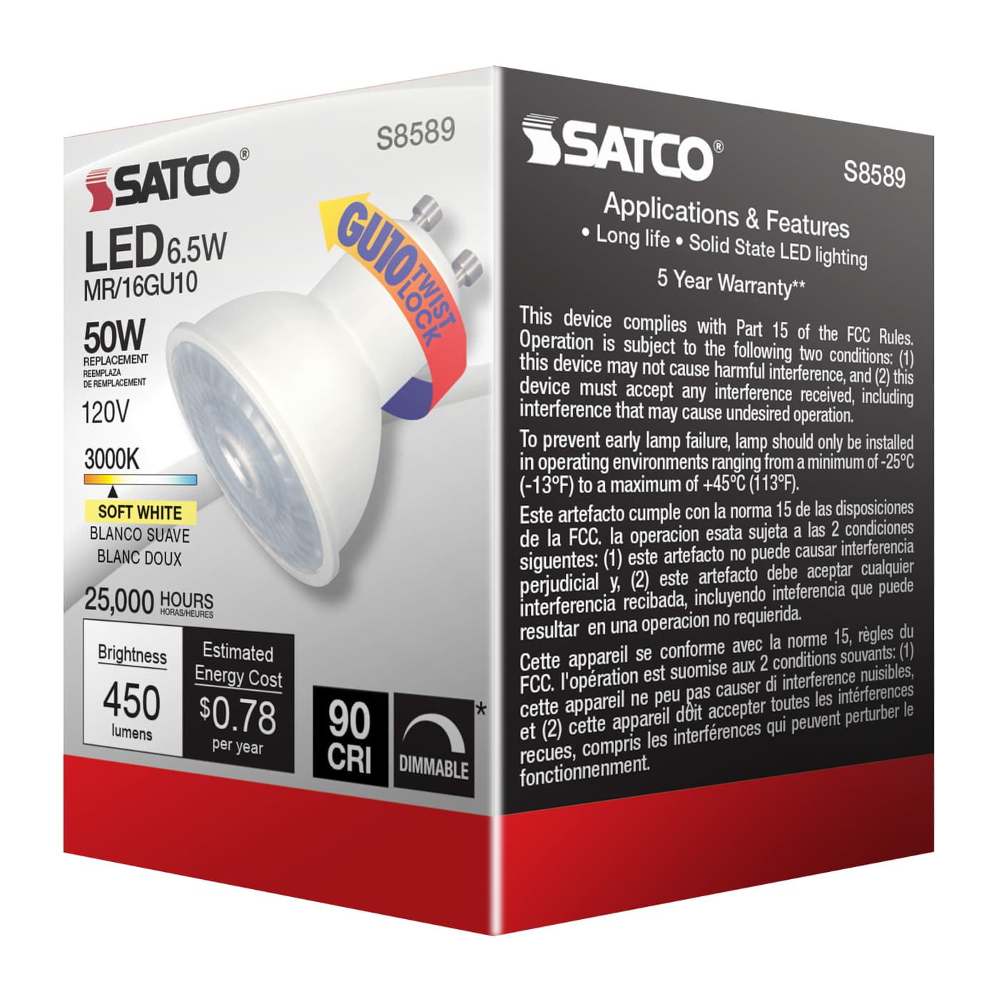 6.5MR16/LED/40'/930/GU10 - S8589