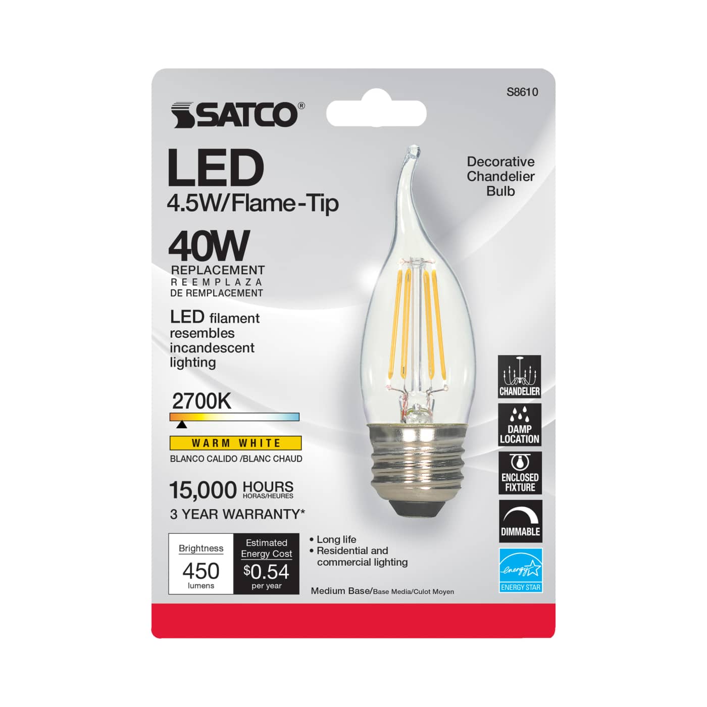 4.5W EFC/LED/27K/120V - S8610