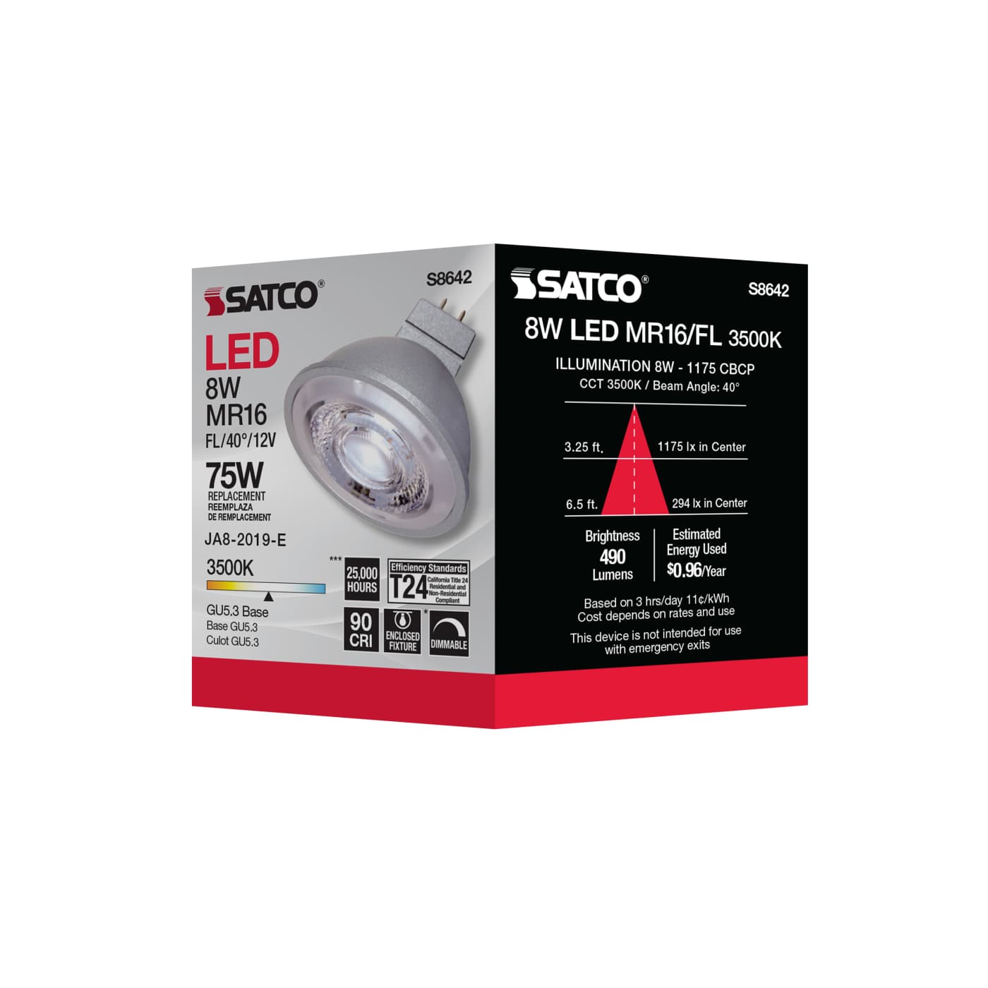 8MR16/LED/40'/35K/90CRI/12V - S8642