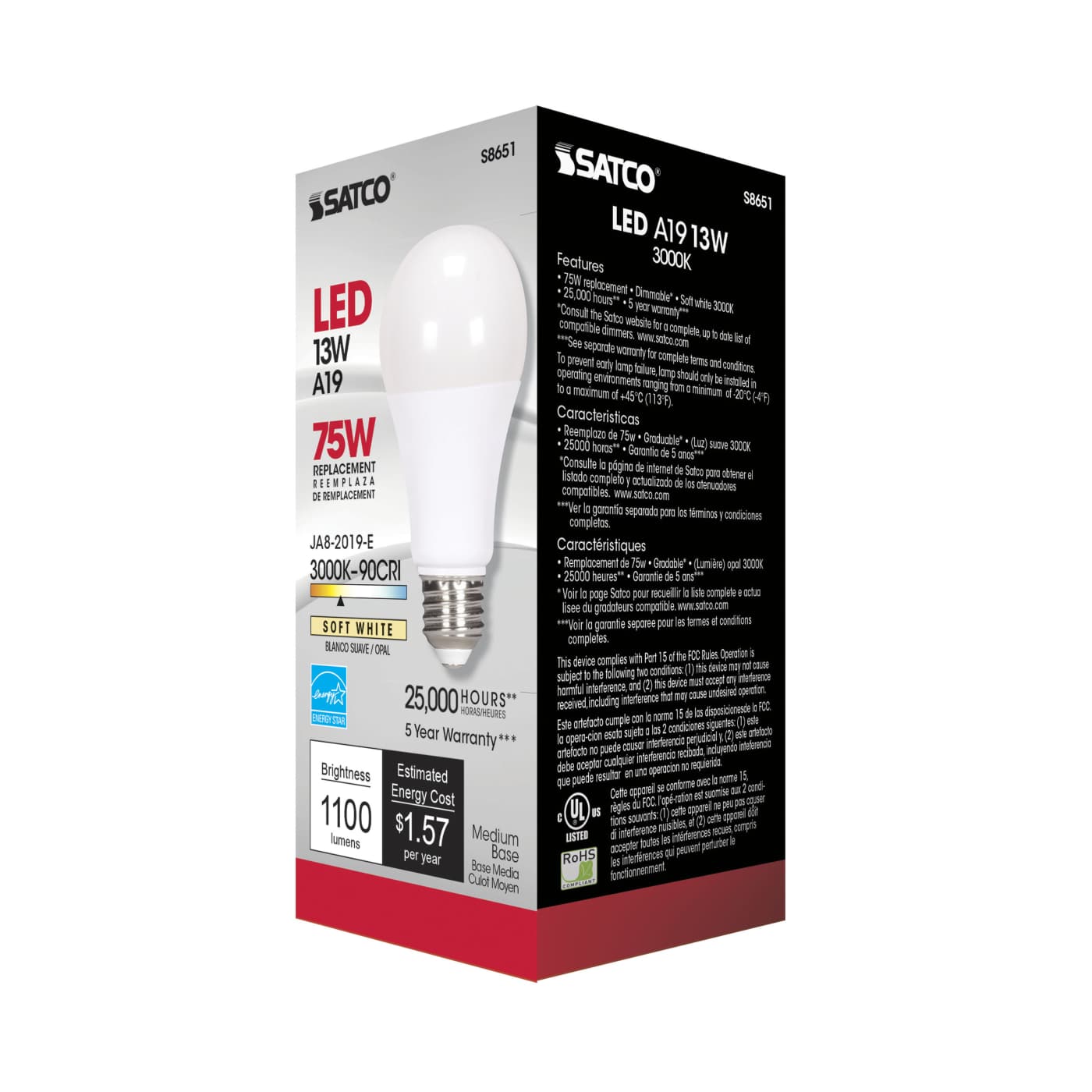 13A19/LED/3K/90CRI - S8651