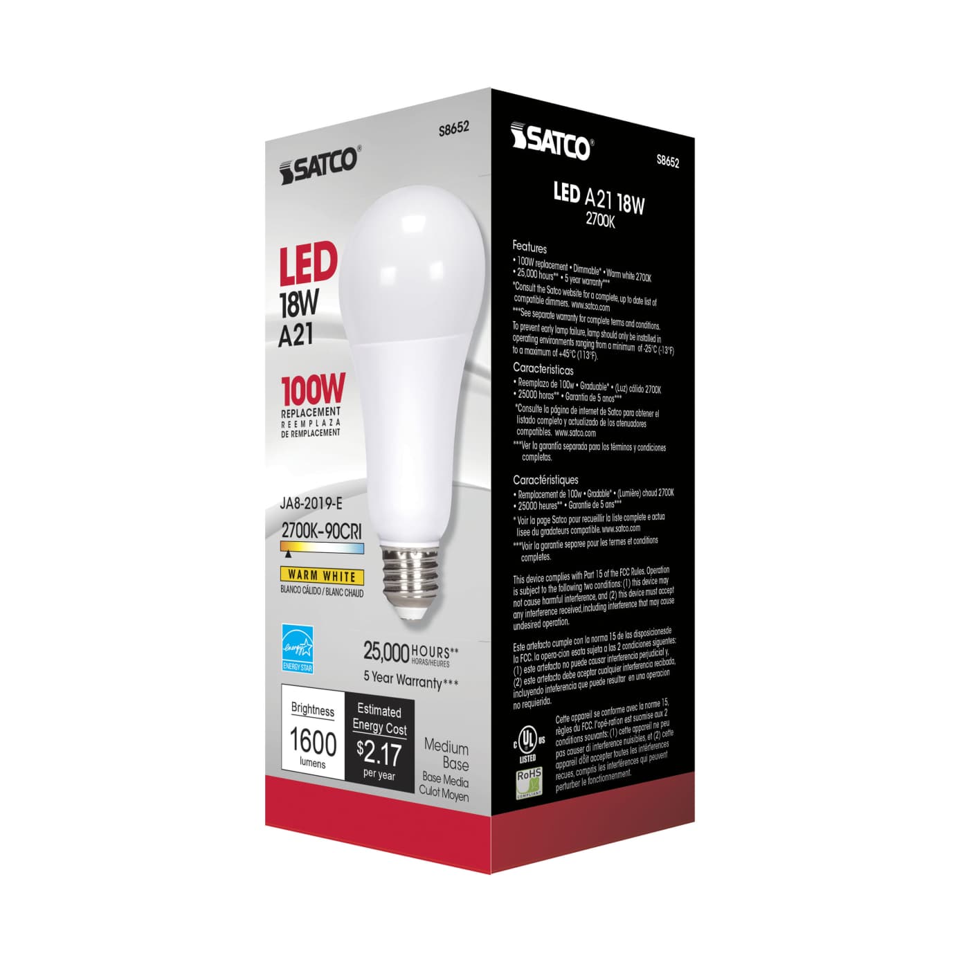 18A21/LED/27K/90CRI - S8652