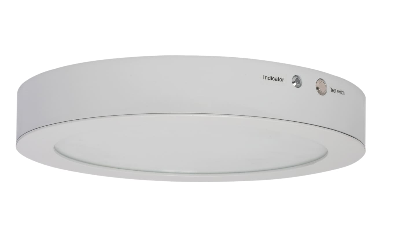 BATTERY BACK UP 13" ROUND WH - S8672