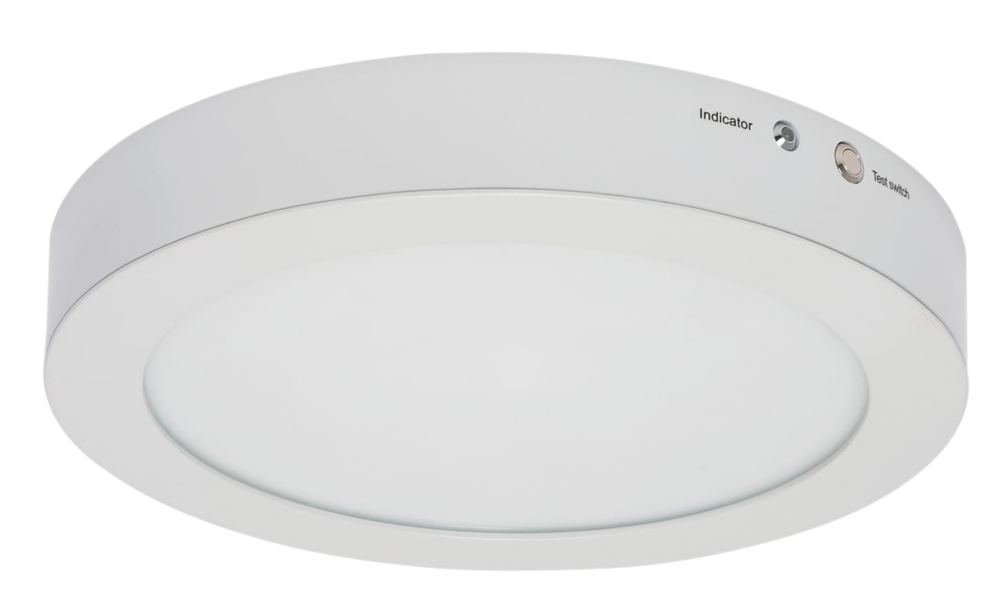 BATTERY BACK UP 13" ROUND WH - S8672