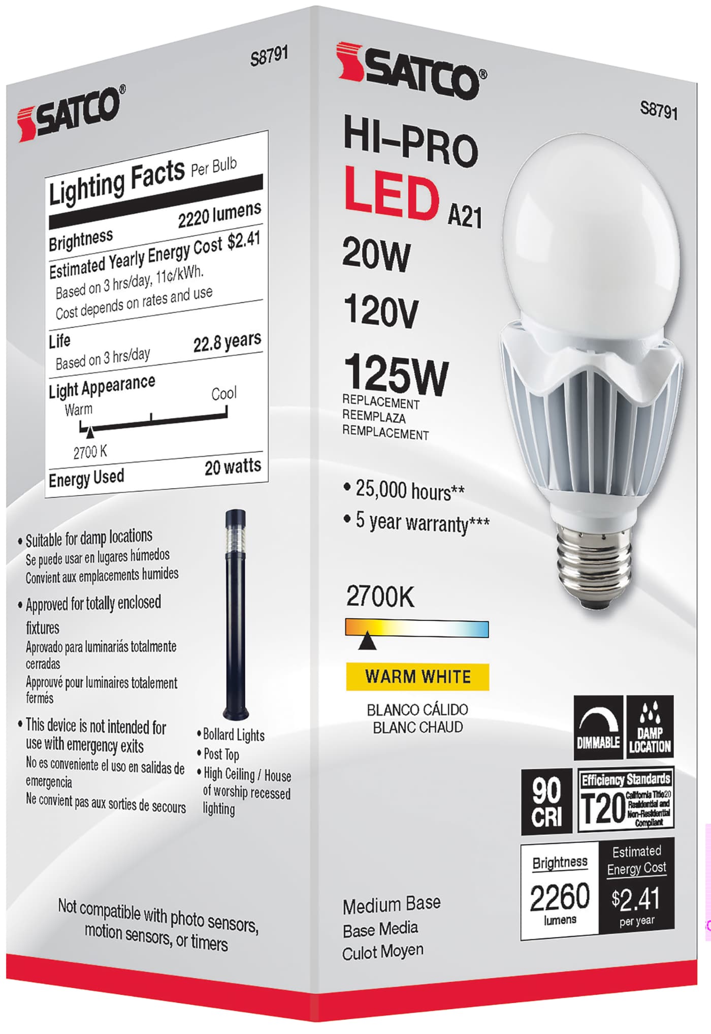 20WA21/LED/927/120V/DIM - S8791