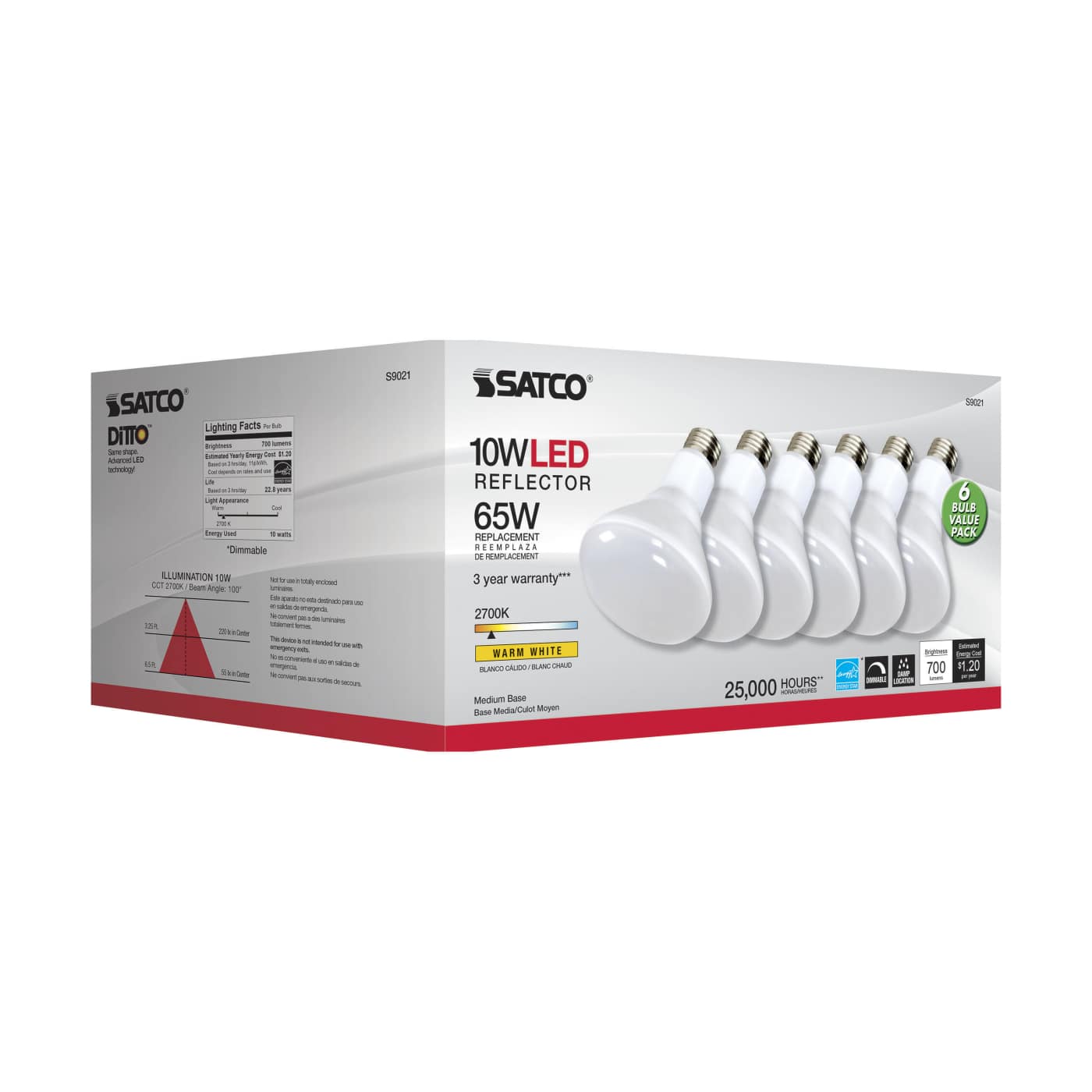 10BR30/LED/827/120V/6PK - S9021