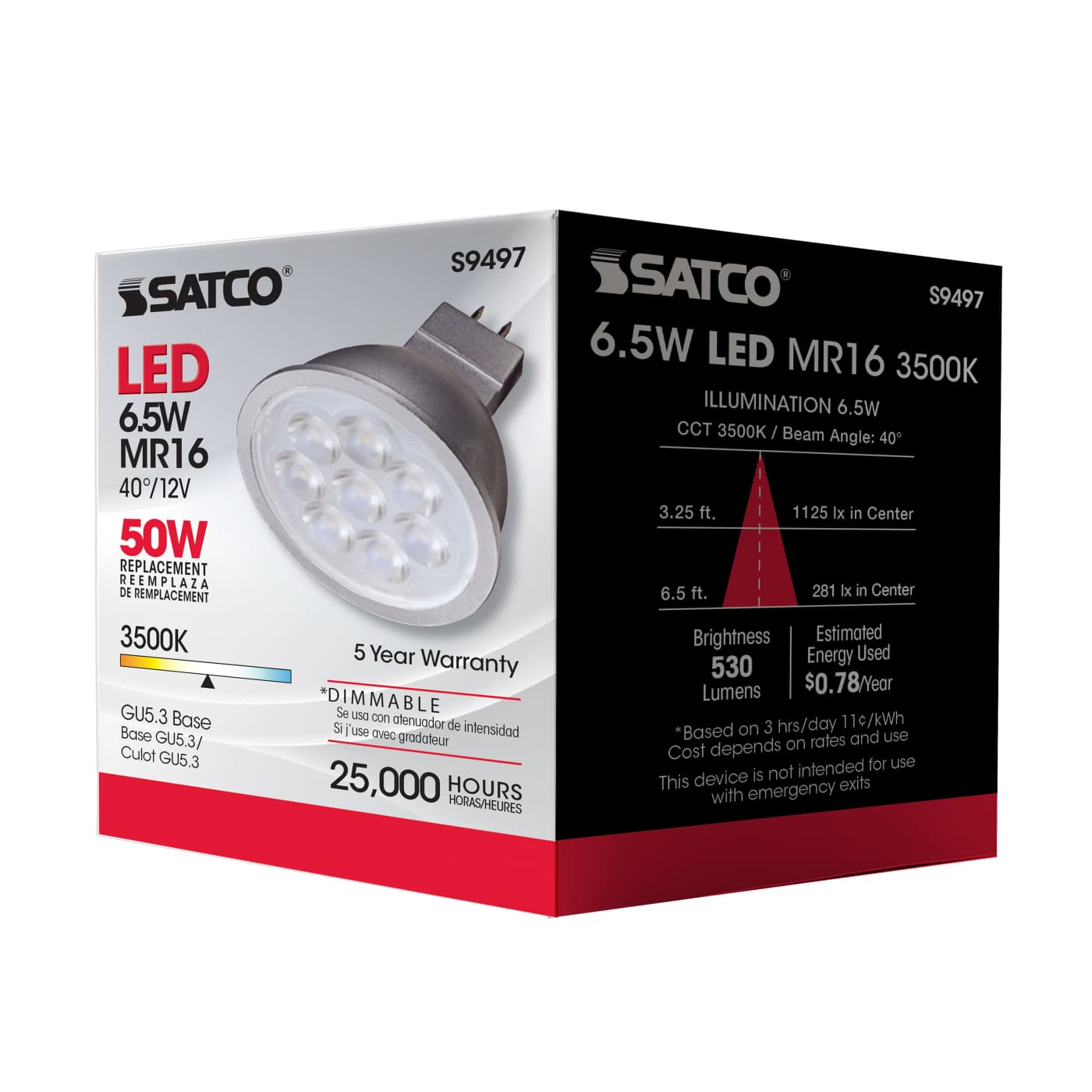 7PAR20/LED/40'/3500K/120V/D - S9407