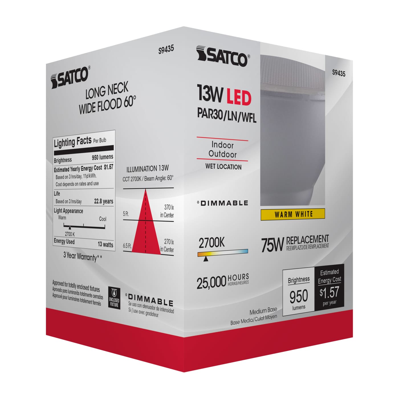 13PAR30/LN/LED/60'/2700K/120V - S9435