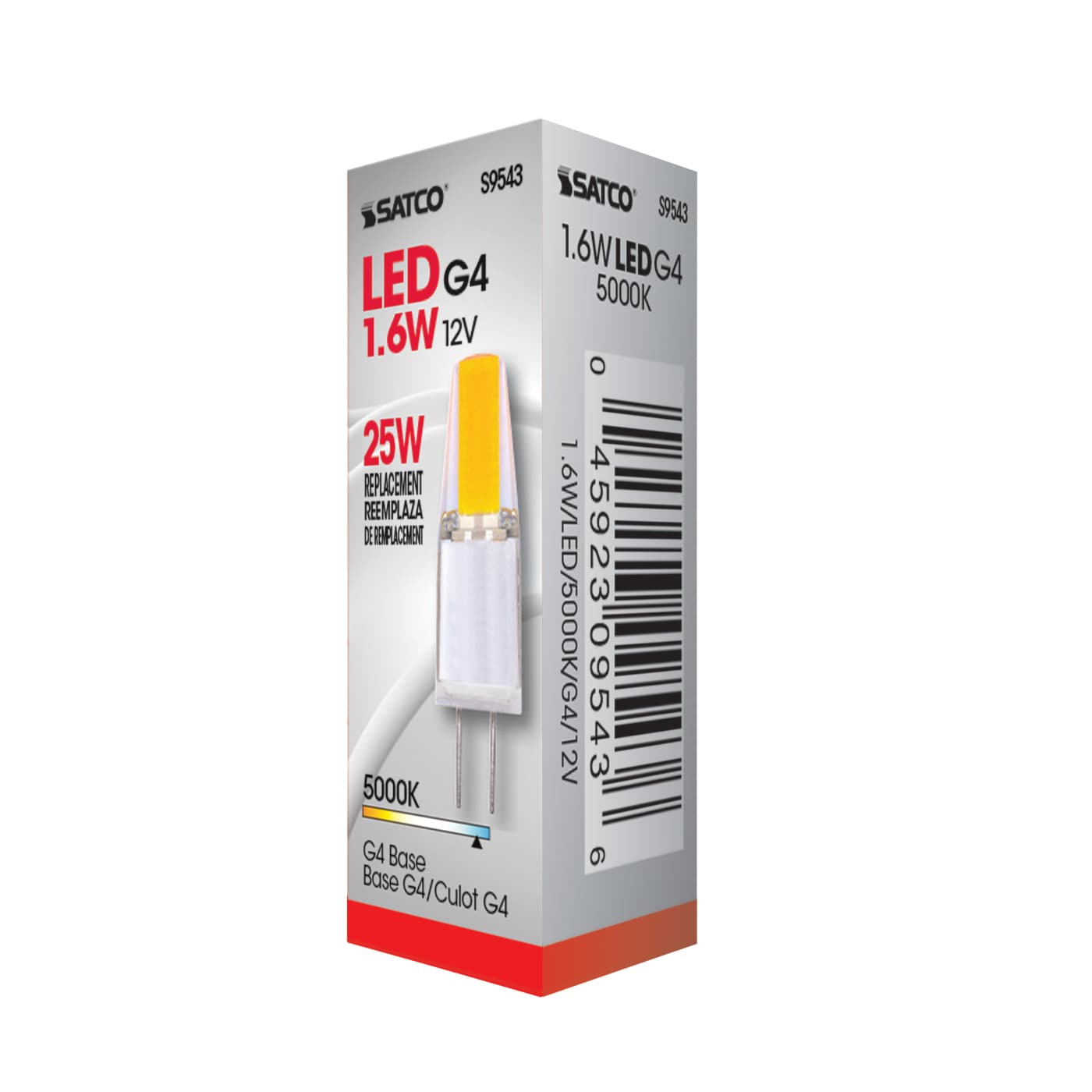 LED 1.6W JC/G4 12V 5000K 200L - S9543