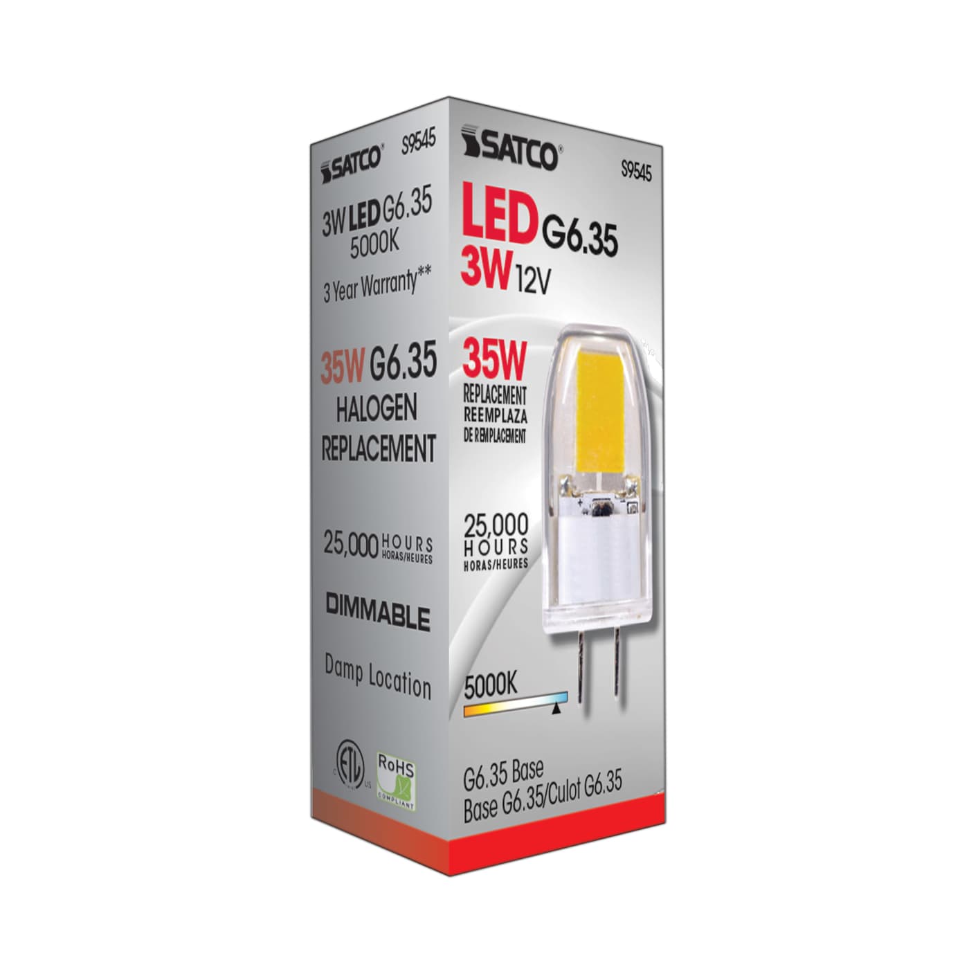 LED 3W JC/G6.35 12V 5000K 300L - S9545