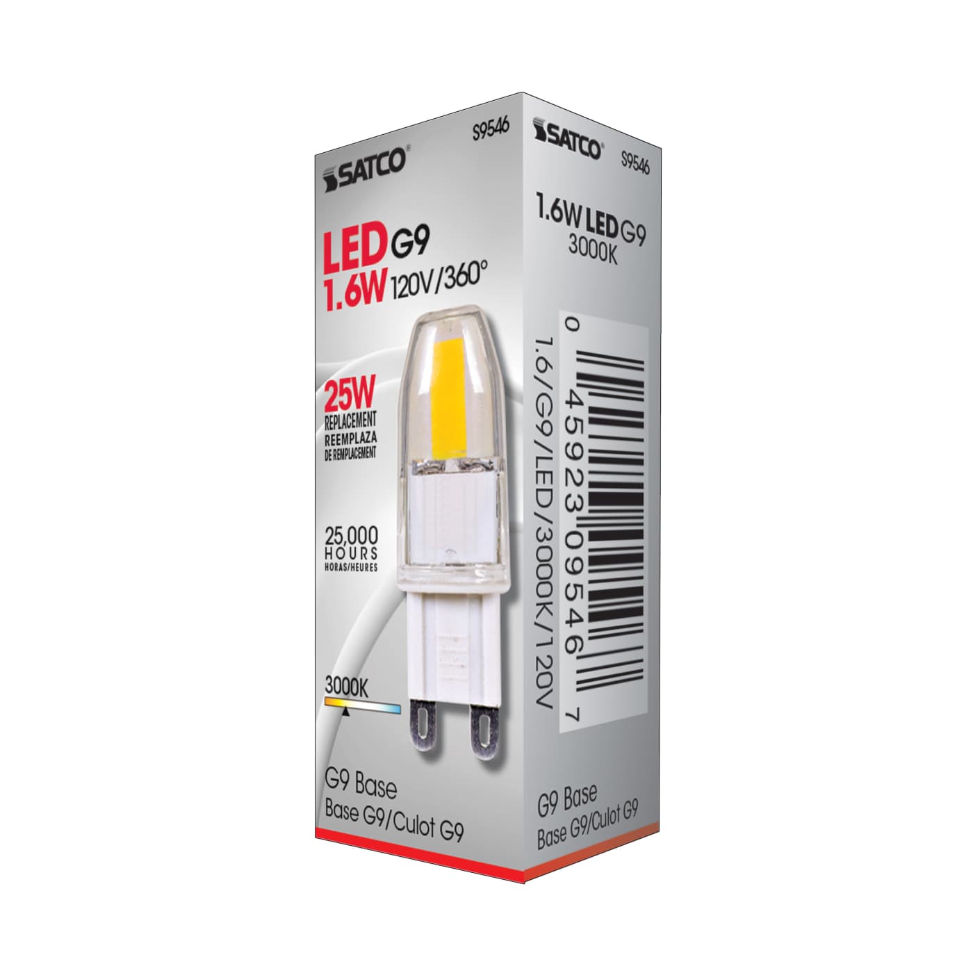LED 1.6W JCD/G9 120V 3000K - S9546