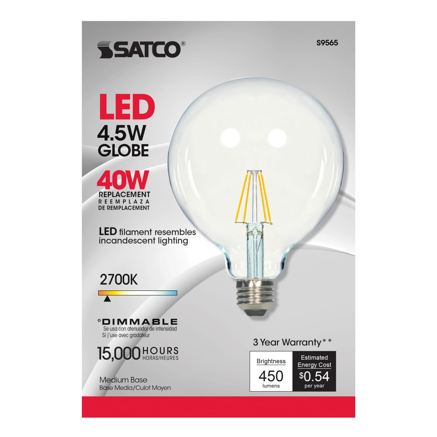 5.5G40/CL/LED/E26/27K/120V - S9565