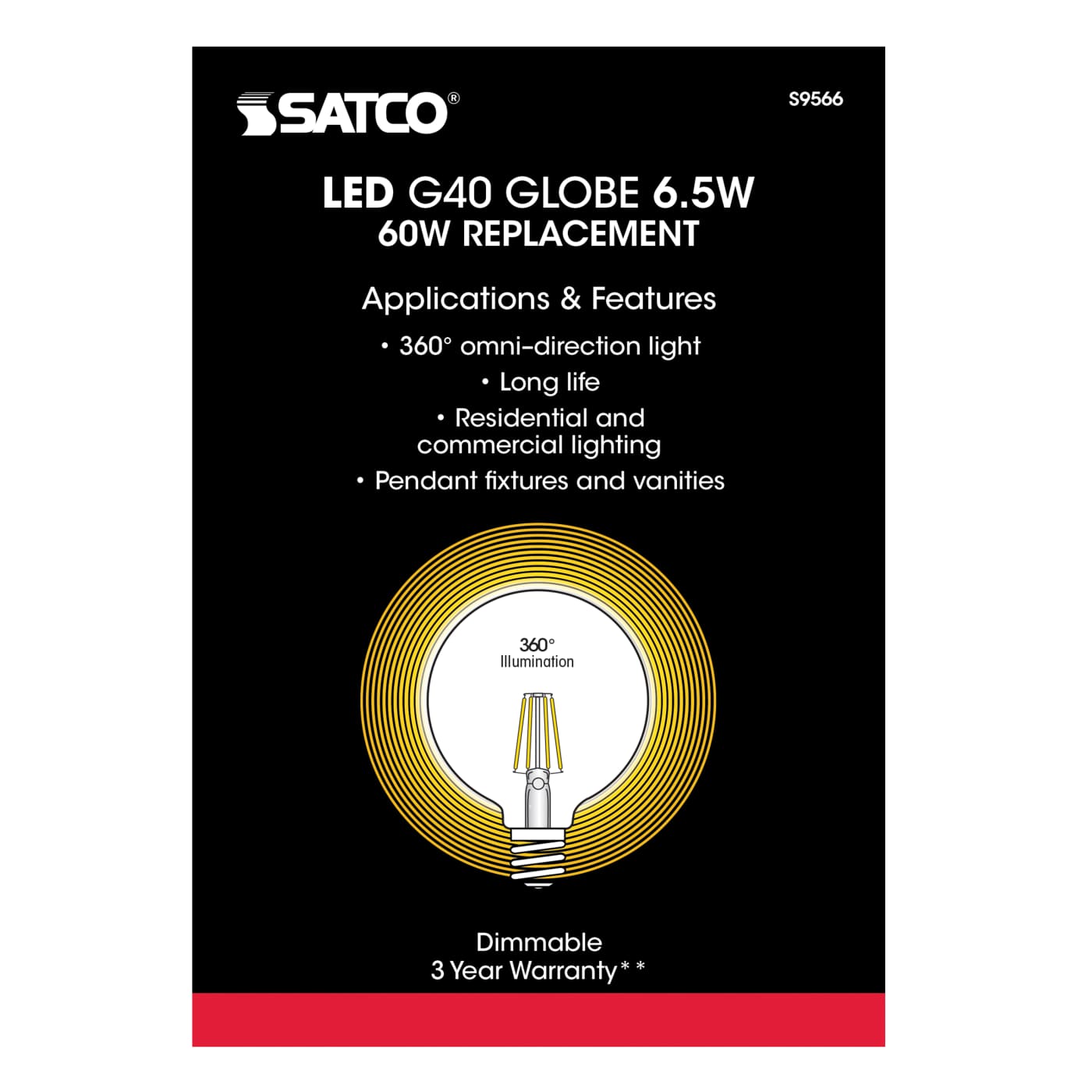 7G40/CL/LED/E26/27K/120V - S9566