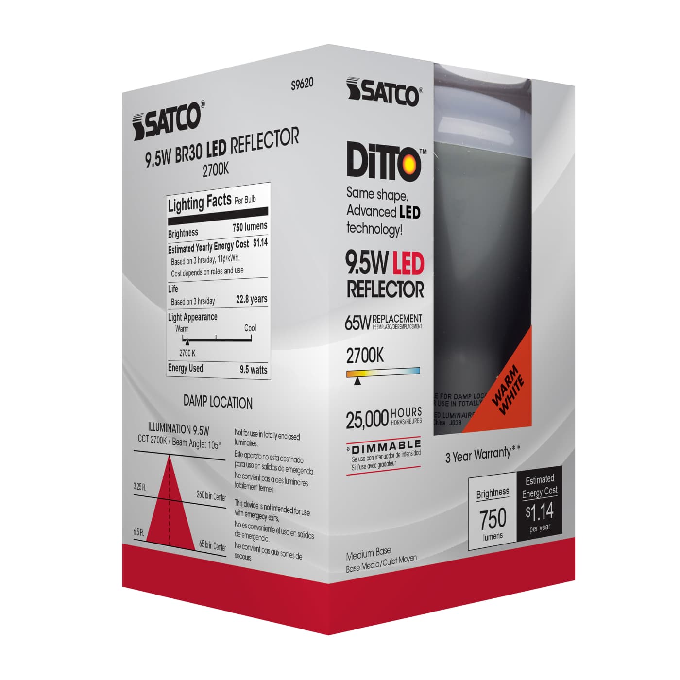 9.5BR30/LED/2700K/750L/120V/D - S9620