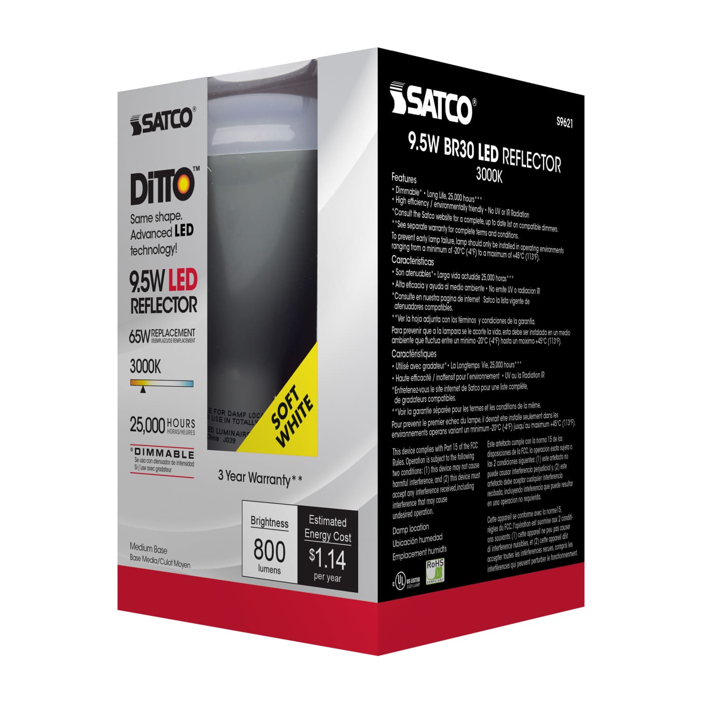 9.5BR30/LED/3000K/750L/120V/D - S9621