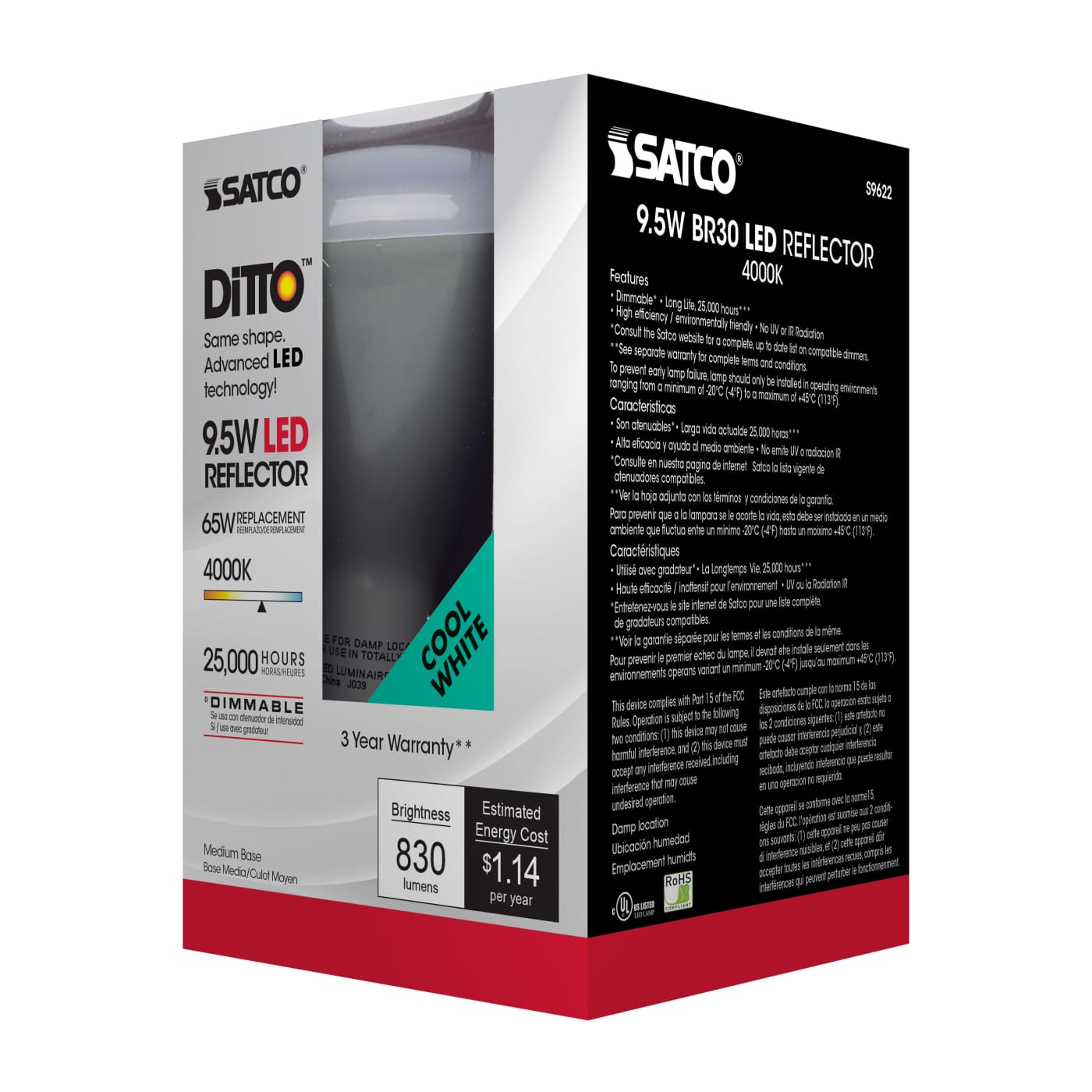 9.5BR30/LED/4000K/750L/120V/D - S9622