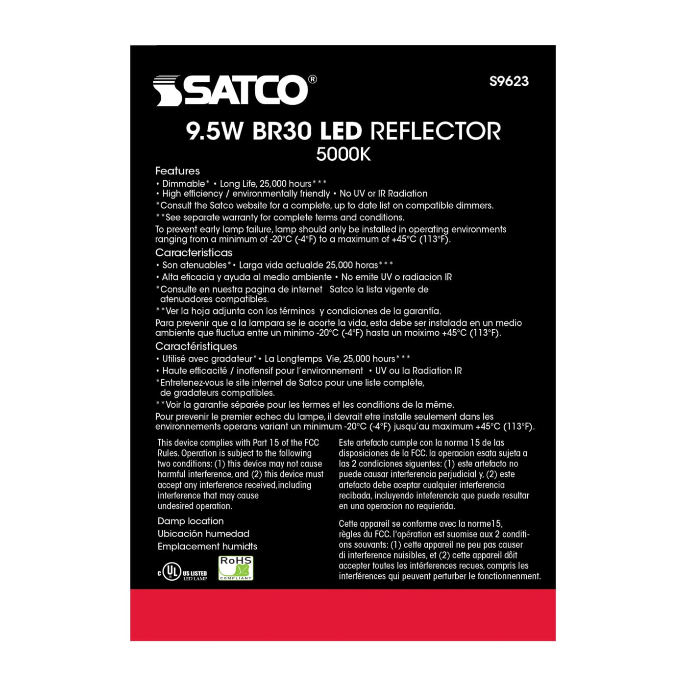 9.5BR30/LED/5000K/750L/120V/D - S9623