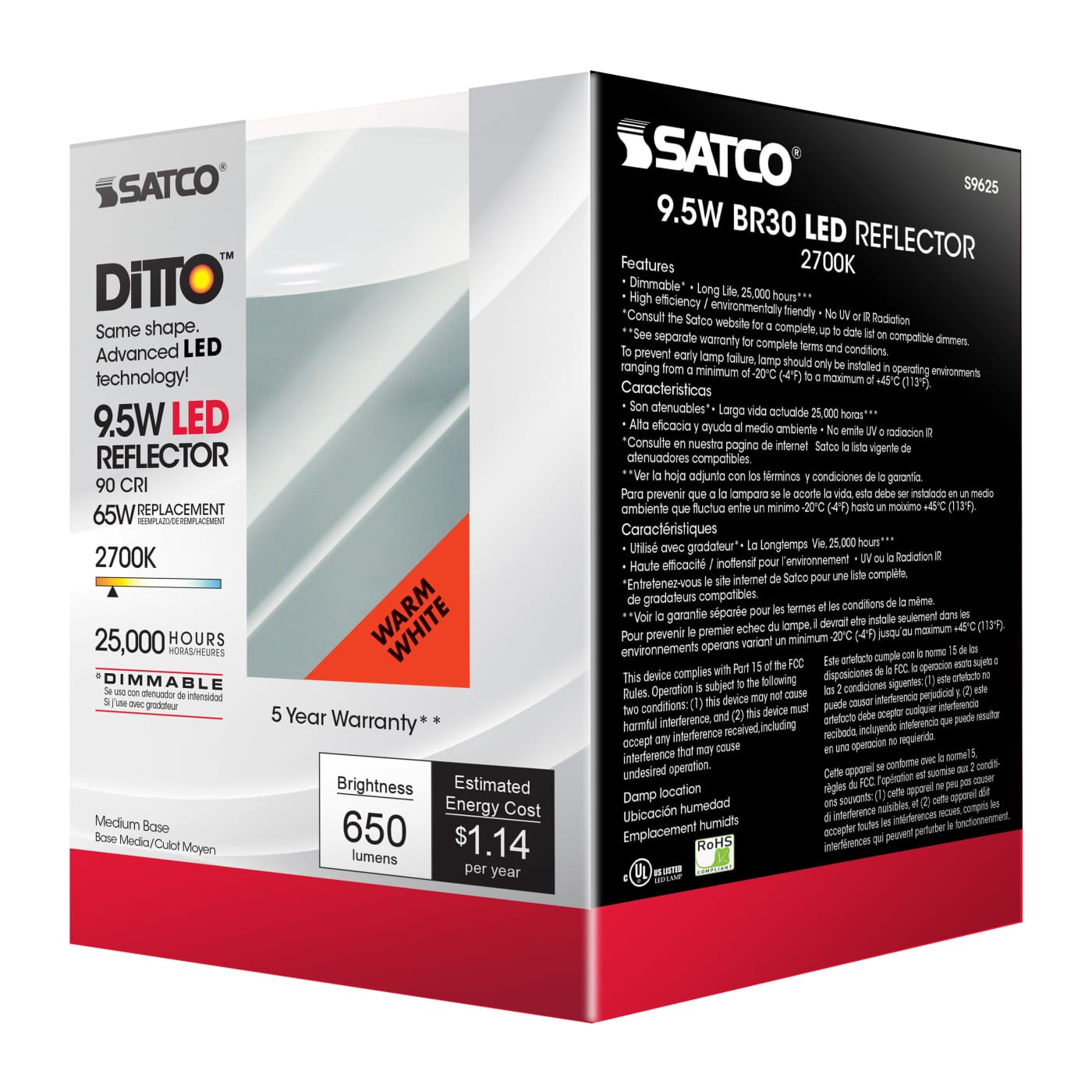 9.5BR30/LED/2700K/650L/120V/D - S9625