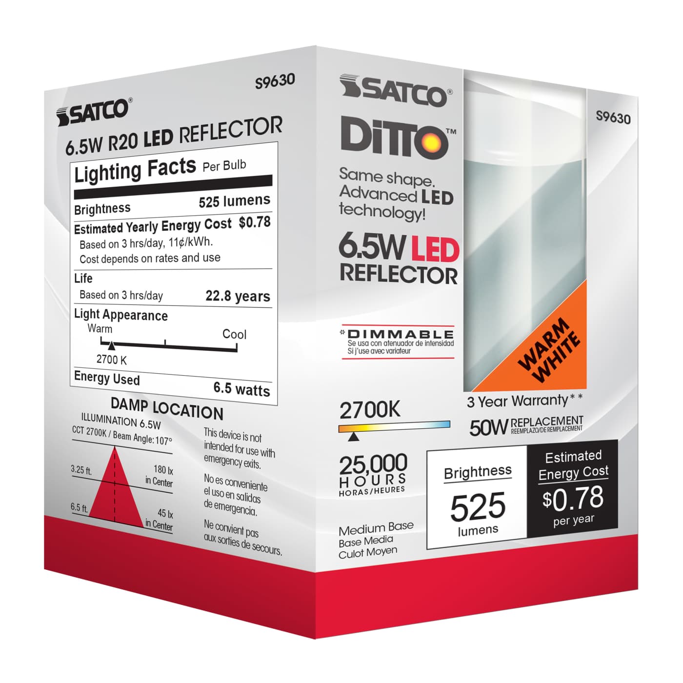 6.5R20/LED/2700K/525L/120V - S9630