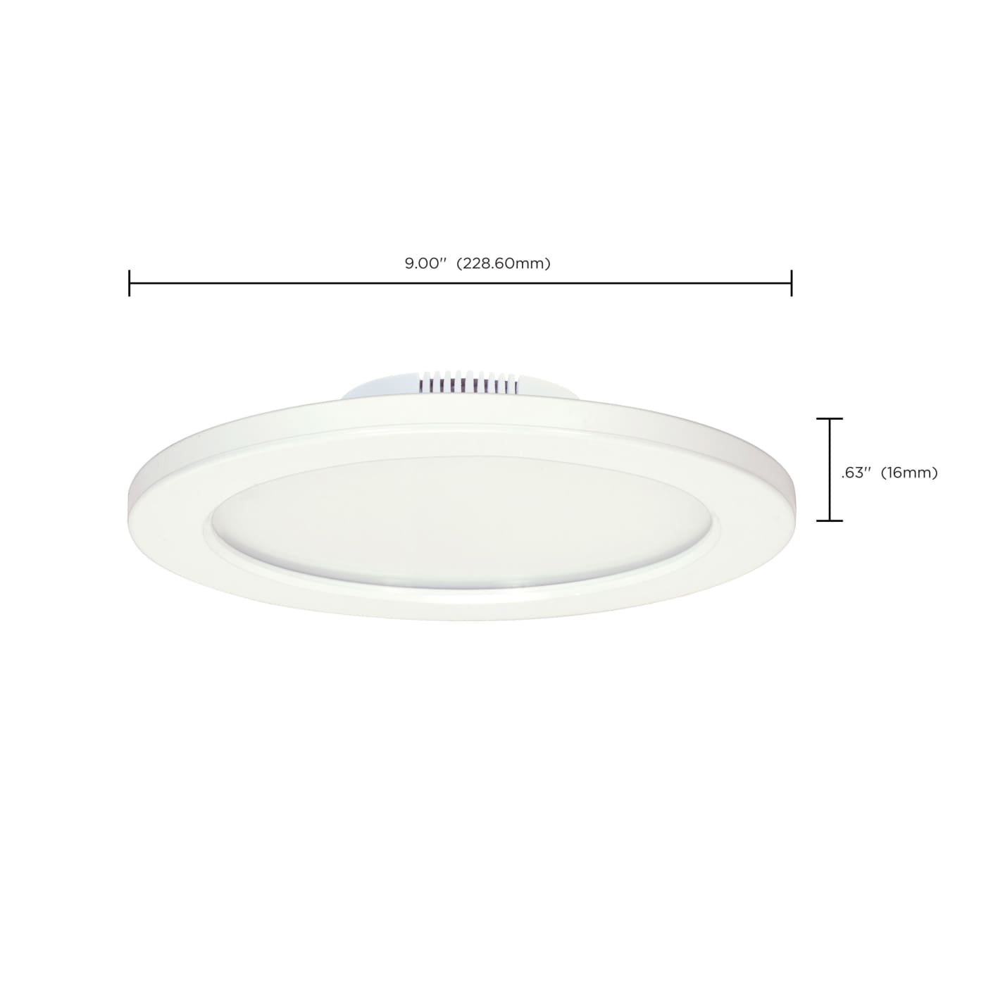 16W/LED/9"FLUSH/3K/WH/SL - S9886