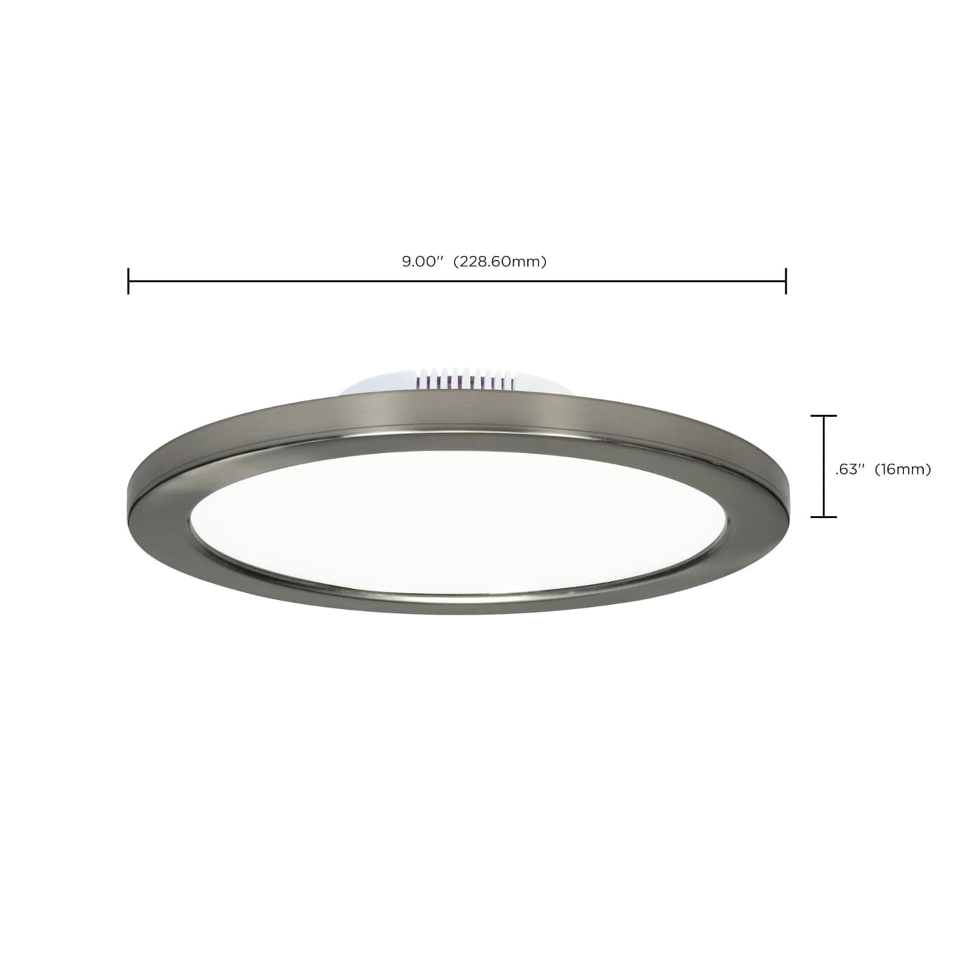 16W/LED/9"FLUSH/3K/BN/SL - S9887