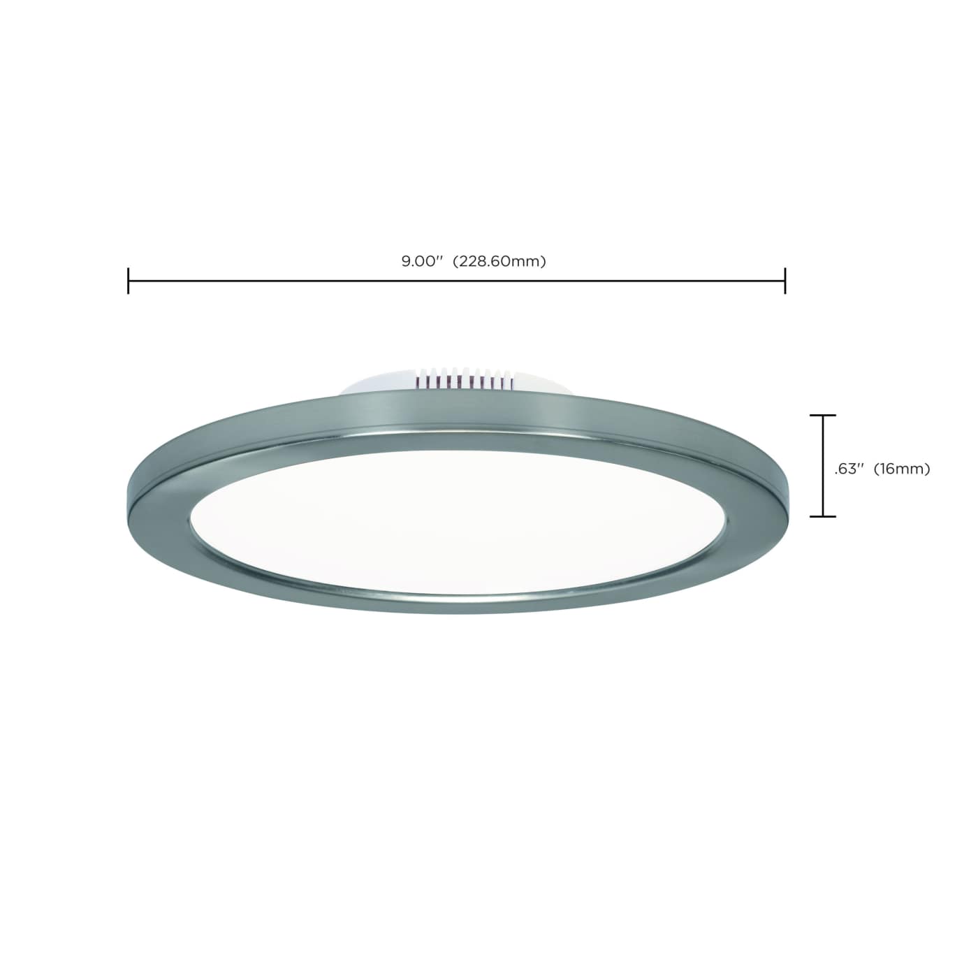16W/LED/9"FLUSH/3K/PN/SL - S9888