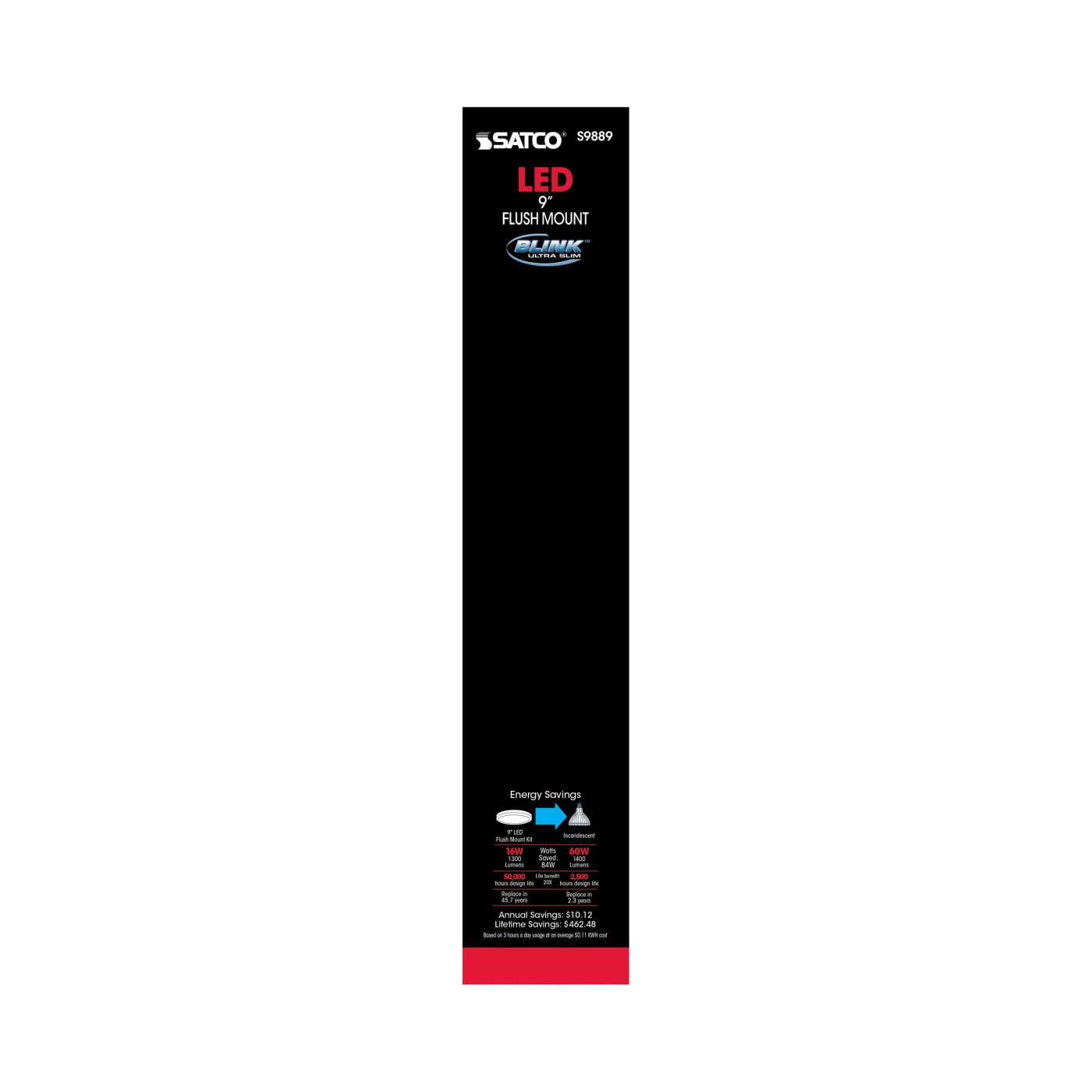 16W/LED/9"FLUSH/3K/BRZ/SL - S9889