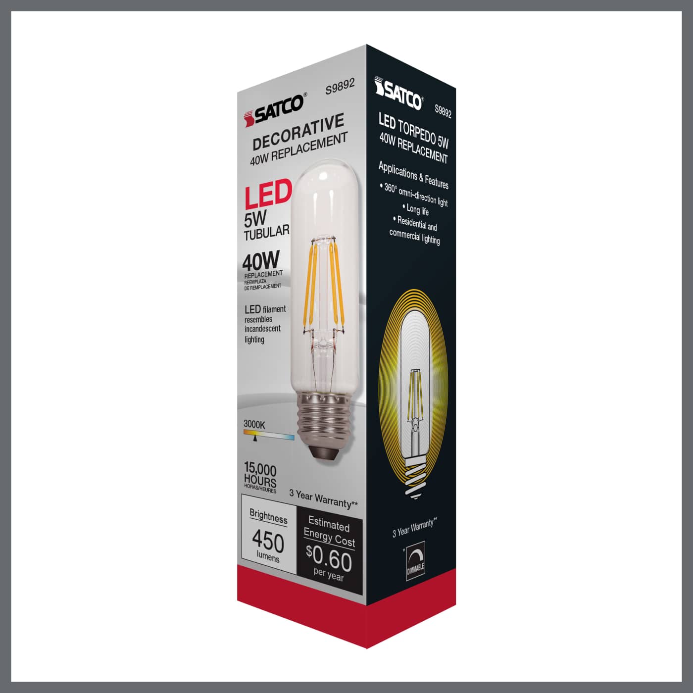 5T10/LED/E26/30K/120V - S9892