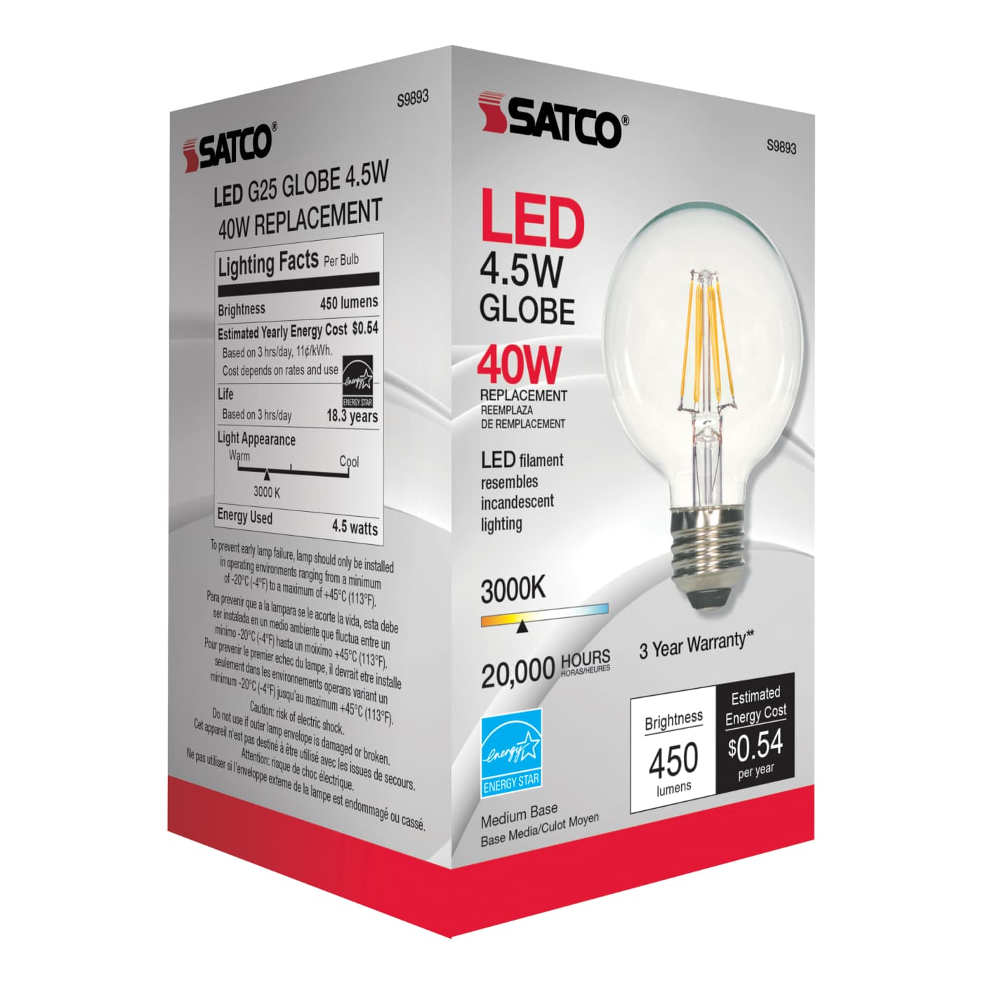 5.5G25/CL/LED/E26/30K/120V - S9893