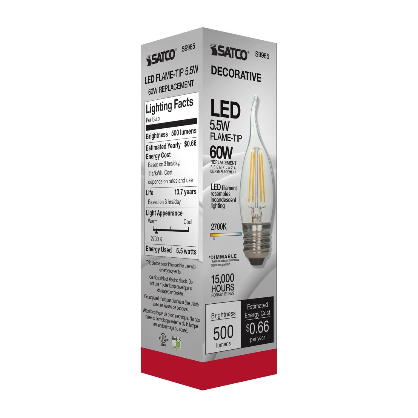 5.5W EFC/LED/27K/CL/120V - S9965