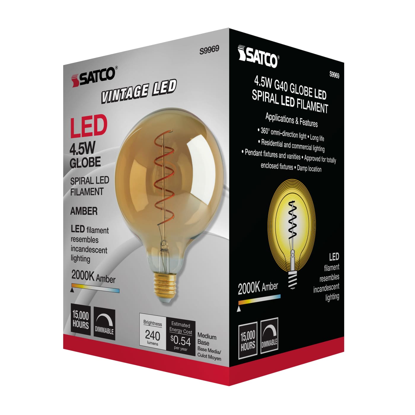 4.5G40/SPIRAL/LED/AMB/120V - S9969
