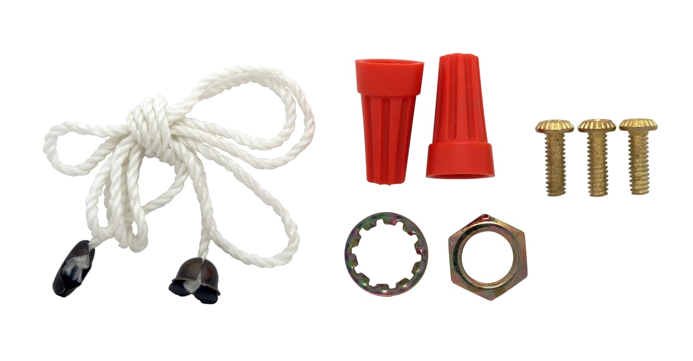 WHITE WIRED FAN KIT CANDELABRA - SF77-461