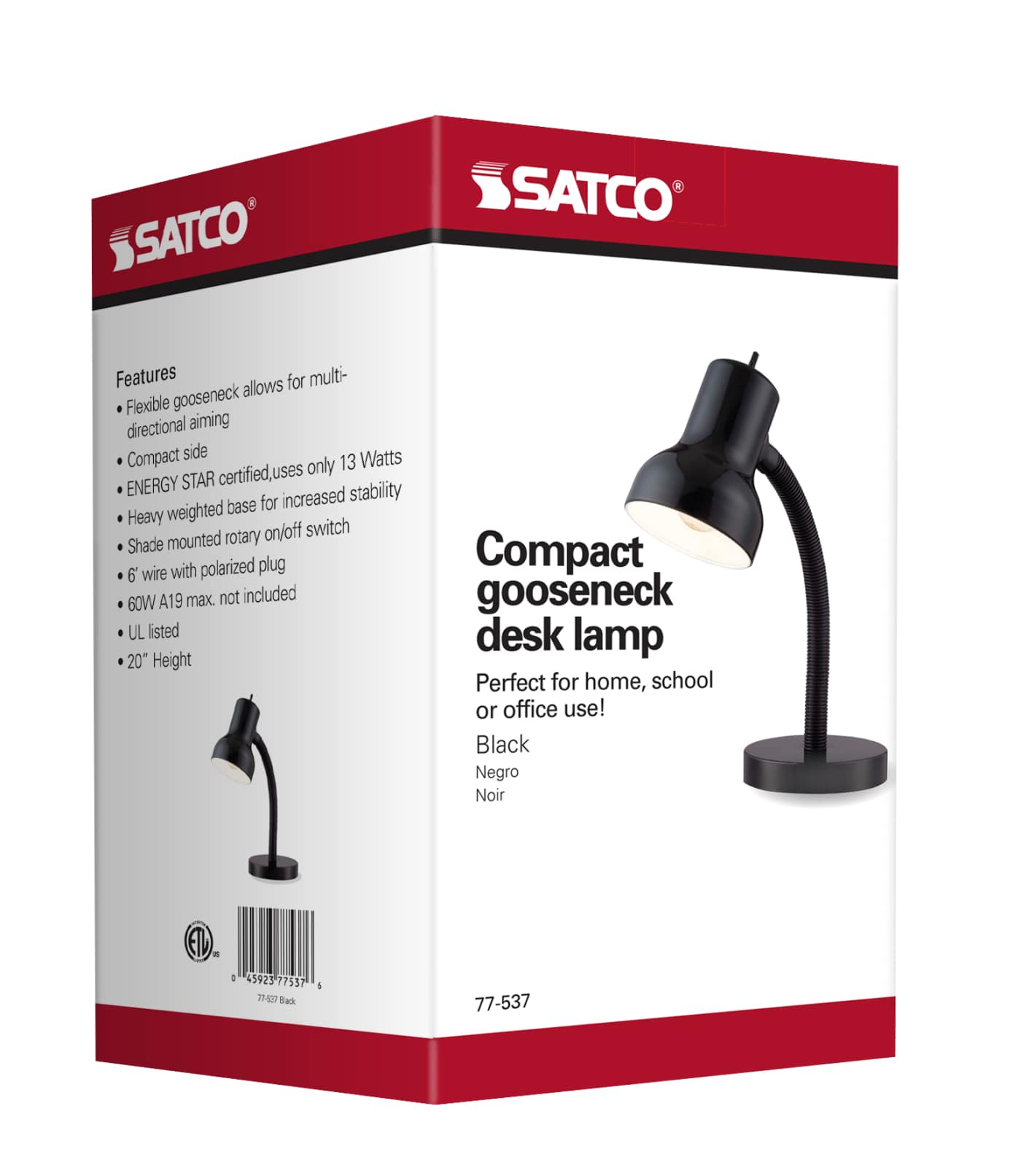 BLK DESK LAMP - SF77-537