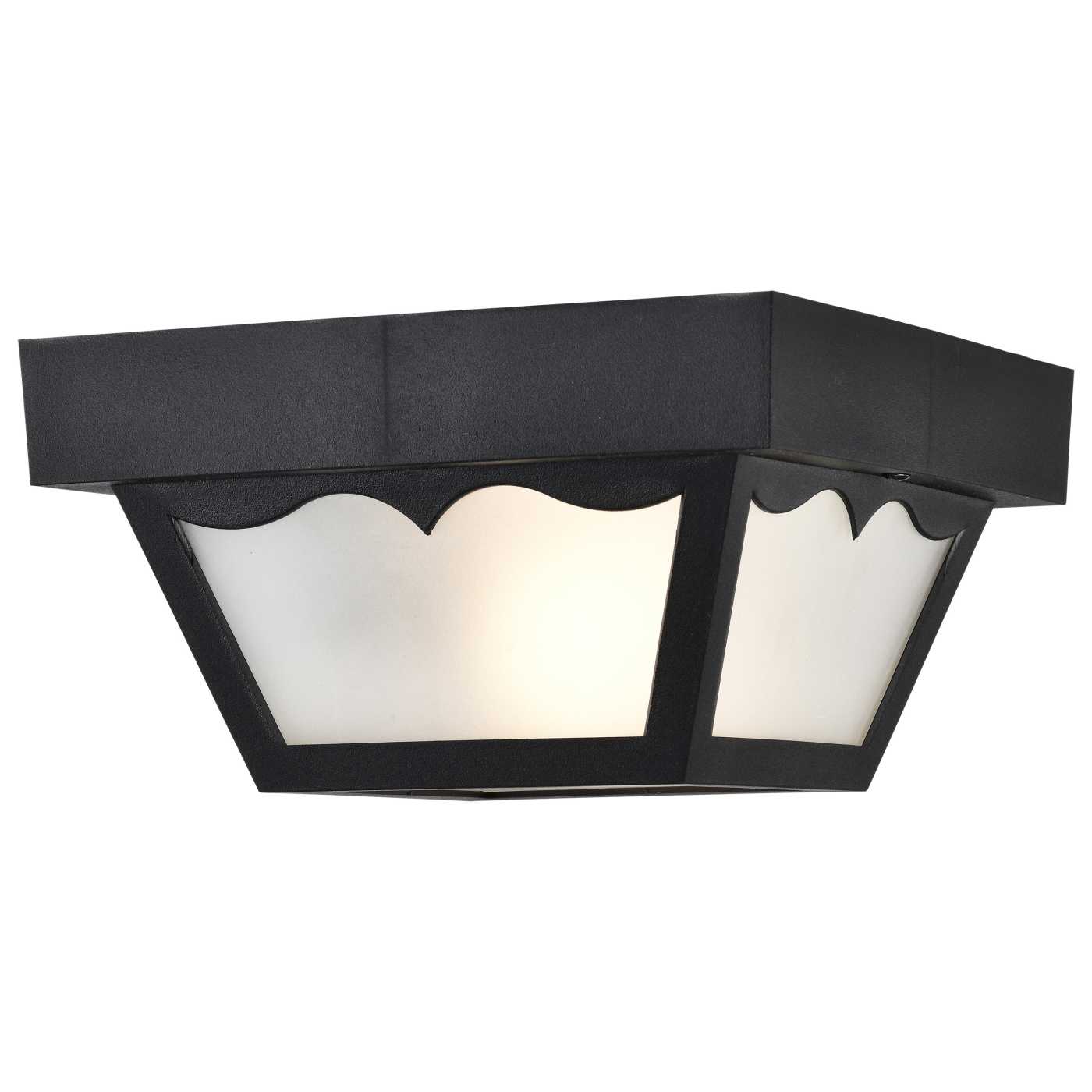 1 LIGHT 8" POLY CARPORT FLUSH - SF77-863