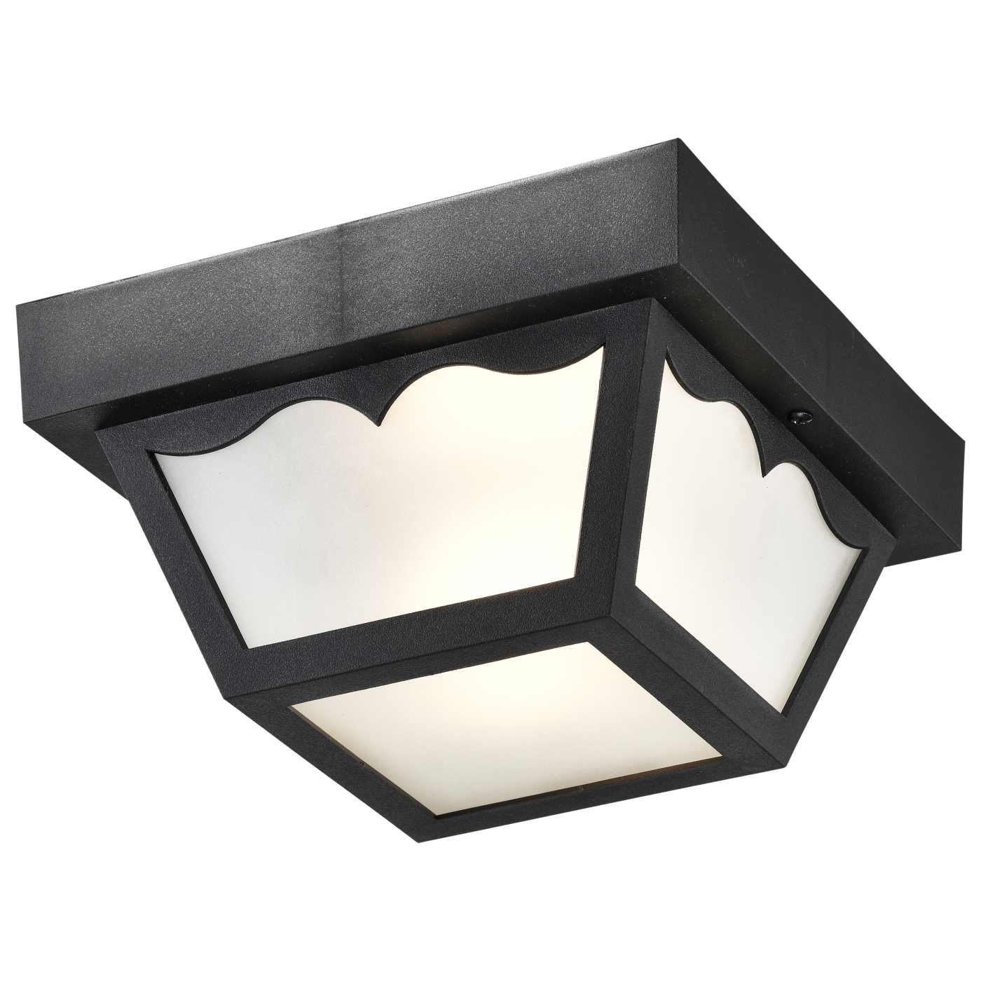 1 LIGHT 8" POLY CARPORT FLUSH - SF77-863